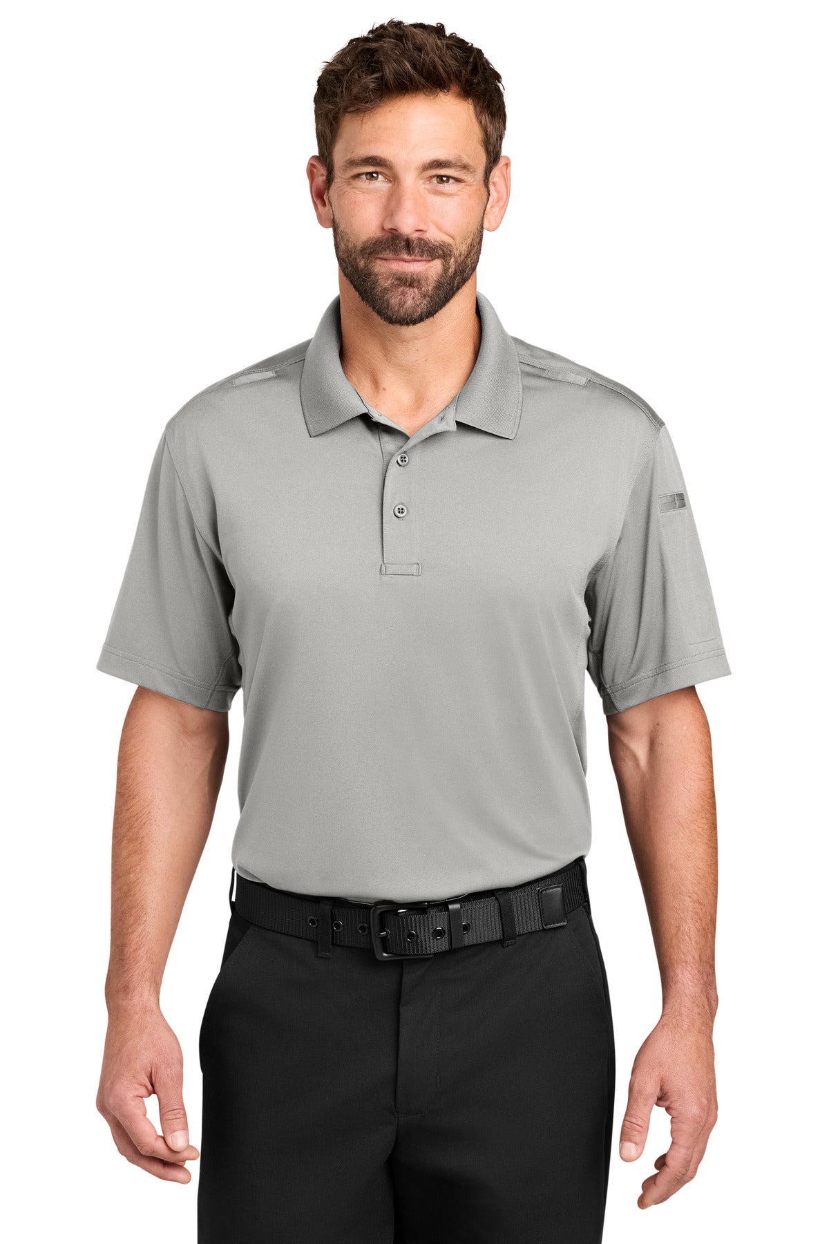 Custom Light Grey Workwear Pro Tactical Polo CS452, personalized by SanCanDo Swag in Argyle, TX