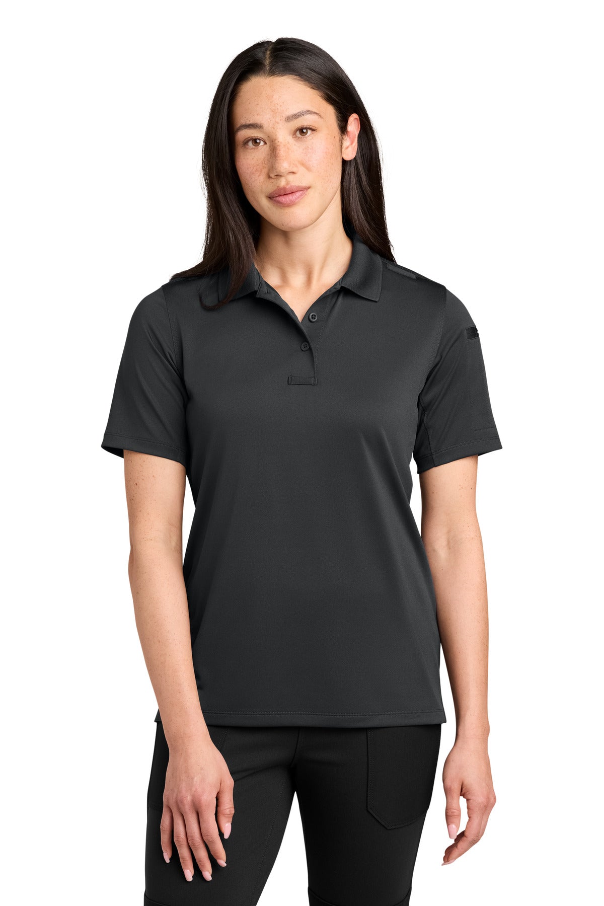 Custom Echo Steel Women's Workwear Pro Tactical Polo CS453, personalized by SanCanDo Swag in Argyle, TX