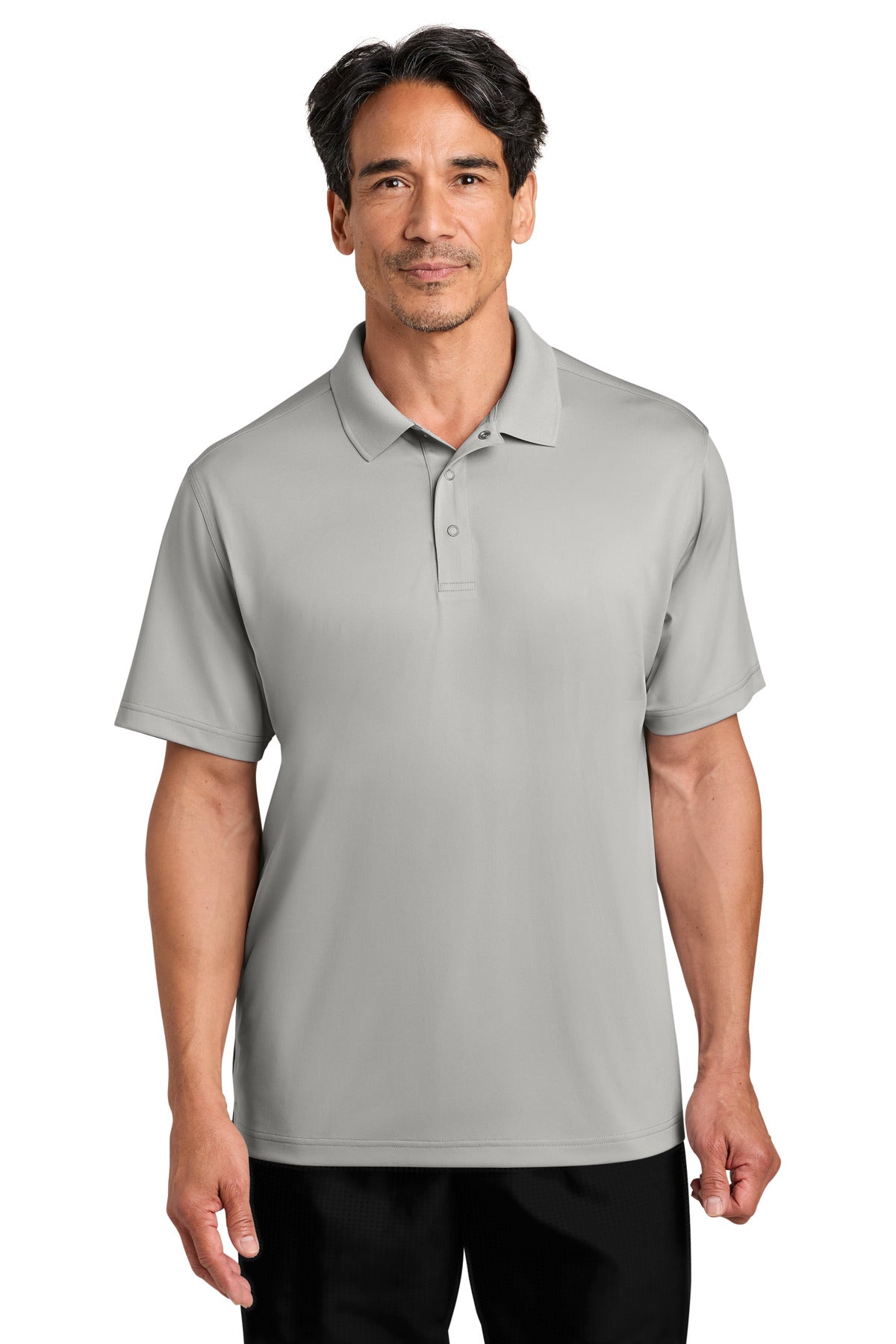 Custom Light Grey Workwear Pro Gripper Polo CS454, personalized by SanCanDo Swag in Argyle, TX