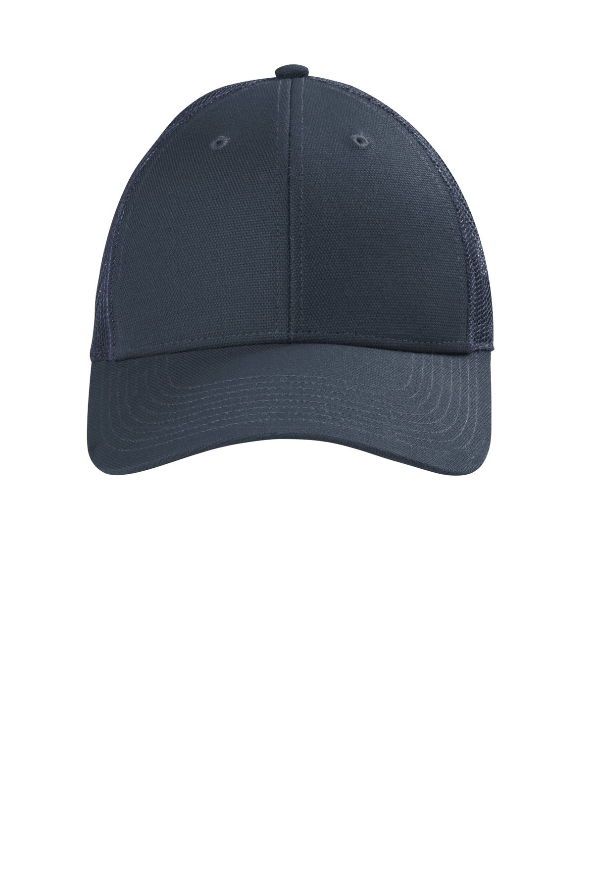 Custom Navy Blue Canvas Mesh Back Cap CS811, personalized by SanCanDo Swag in Argyle, TX