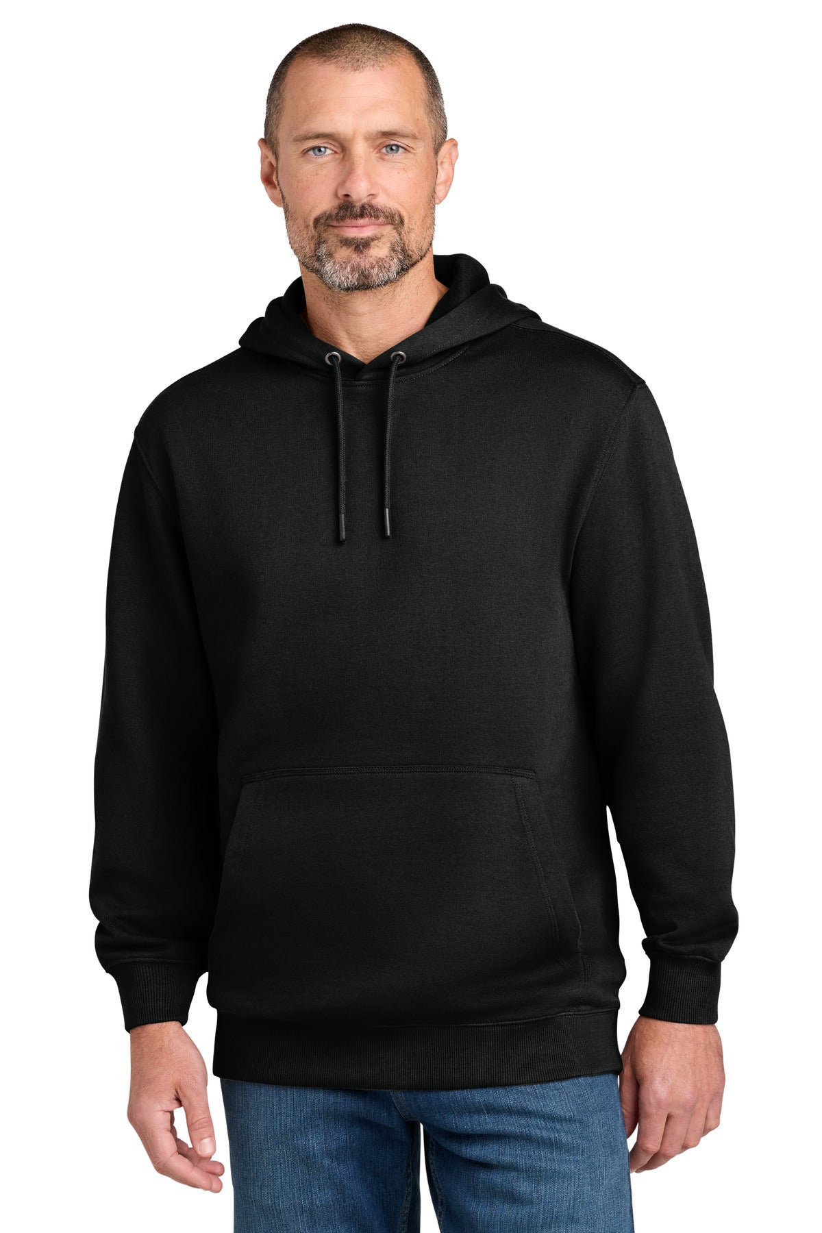 Custom Black Tough Fleece Pullover Hoodie CSF630, personalized by SanCanDo Swag in Argyle, TX