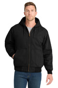 Custom Black Insulated Hooded Work Jacket CSJ41, personalized by SanCanDo Swag in Argyle, TX