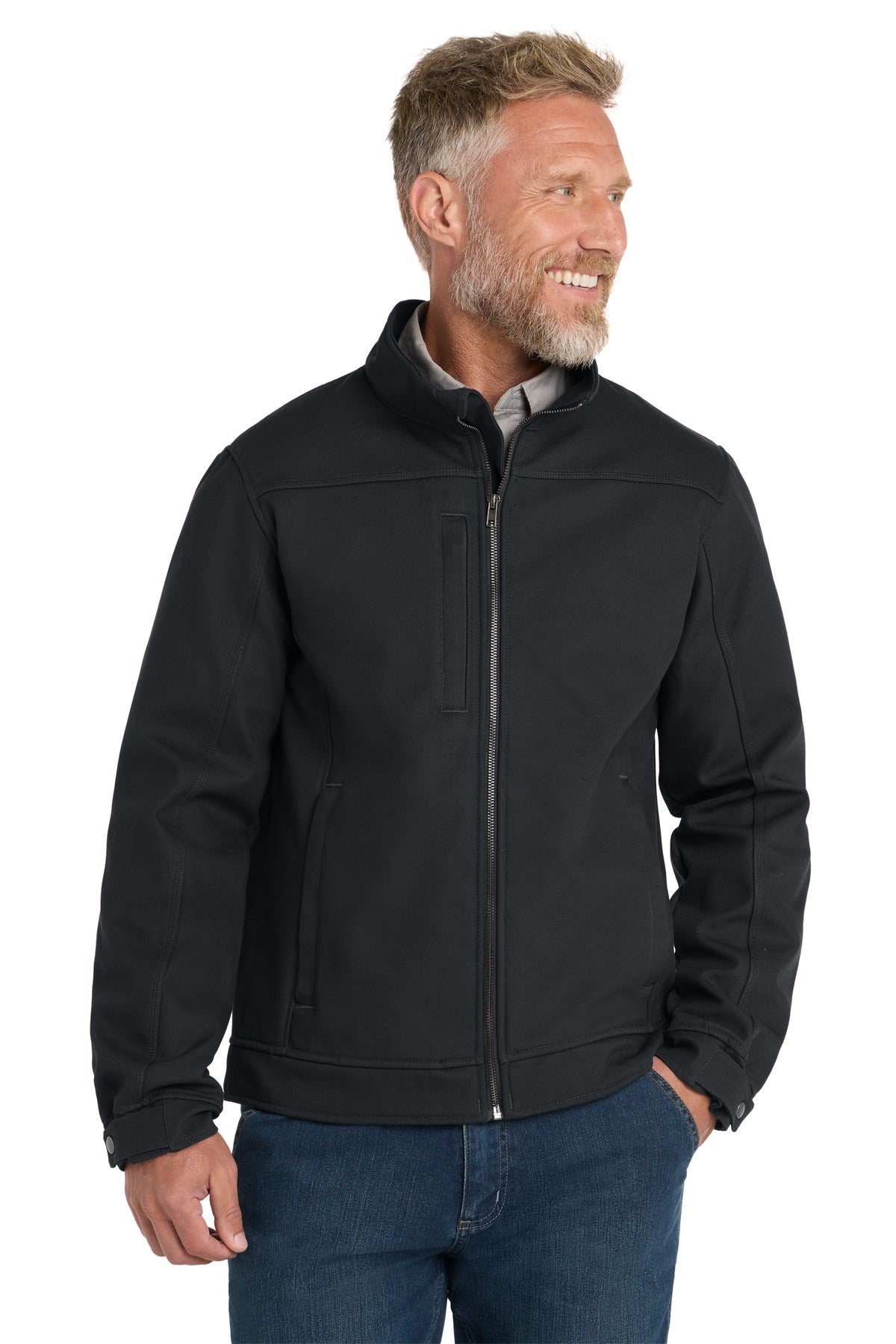 Custom Charcoal Duck Bonded Soft Shell Jacket CSJ60, personalized by SanCanDo Swag in Argyle, TX