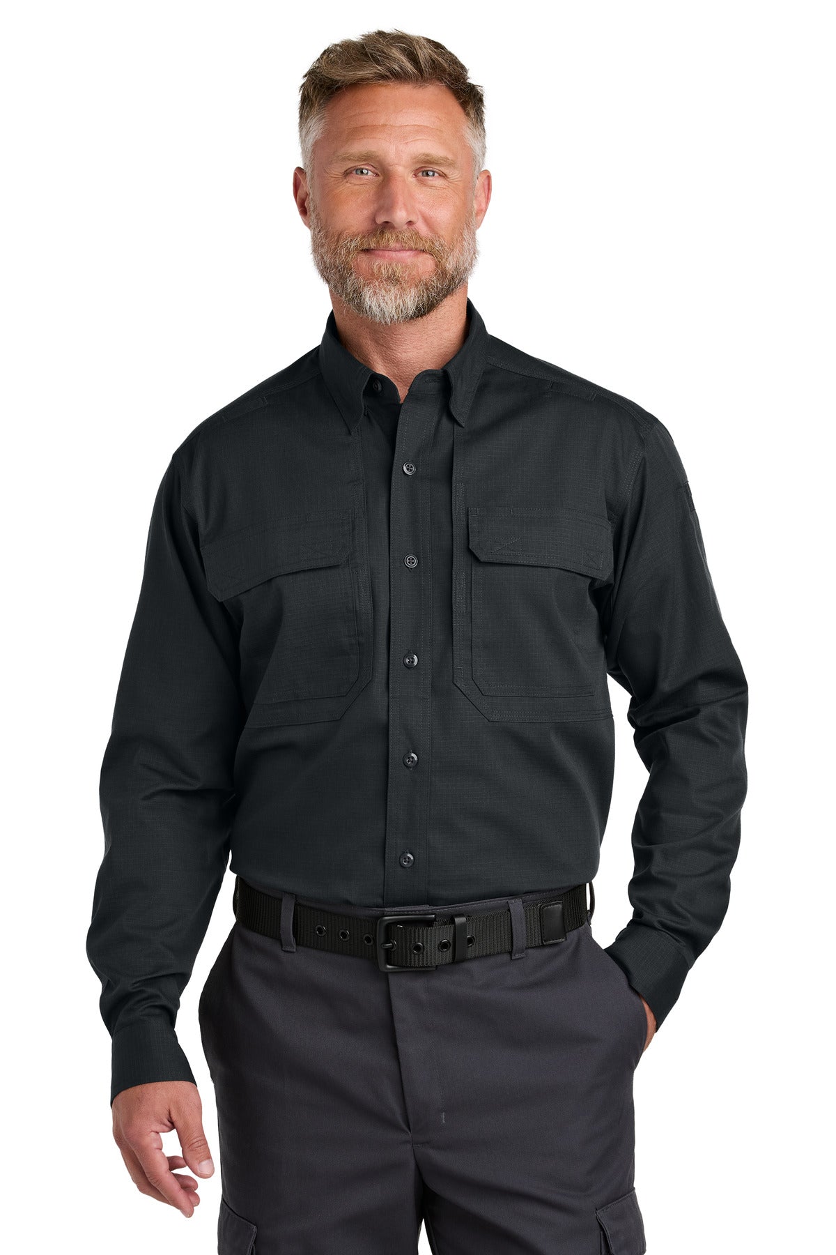 Custom Echo Steel Long Sleeve Select Tactical Shirt CSW176, personalized by SanCanDo Swag in Argyle, TX