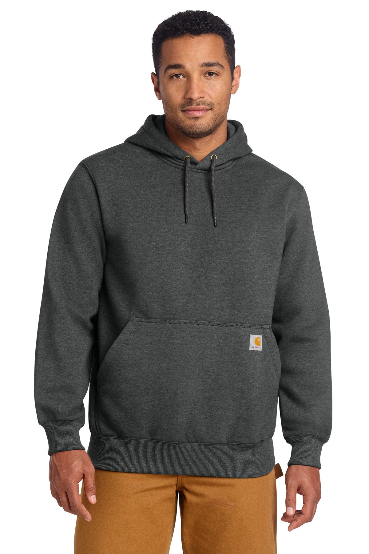Custom Carbon Heather Rain Defender Paxton Heavyweight Hoodie CT100615, personalized by SanCanDo Swag in Argyle, TX