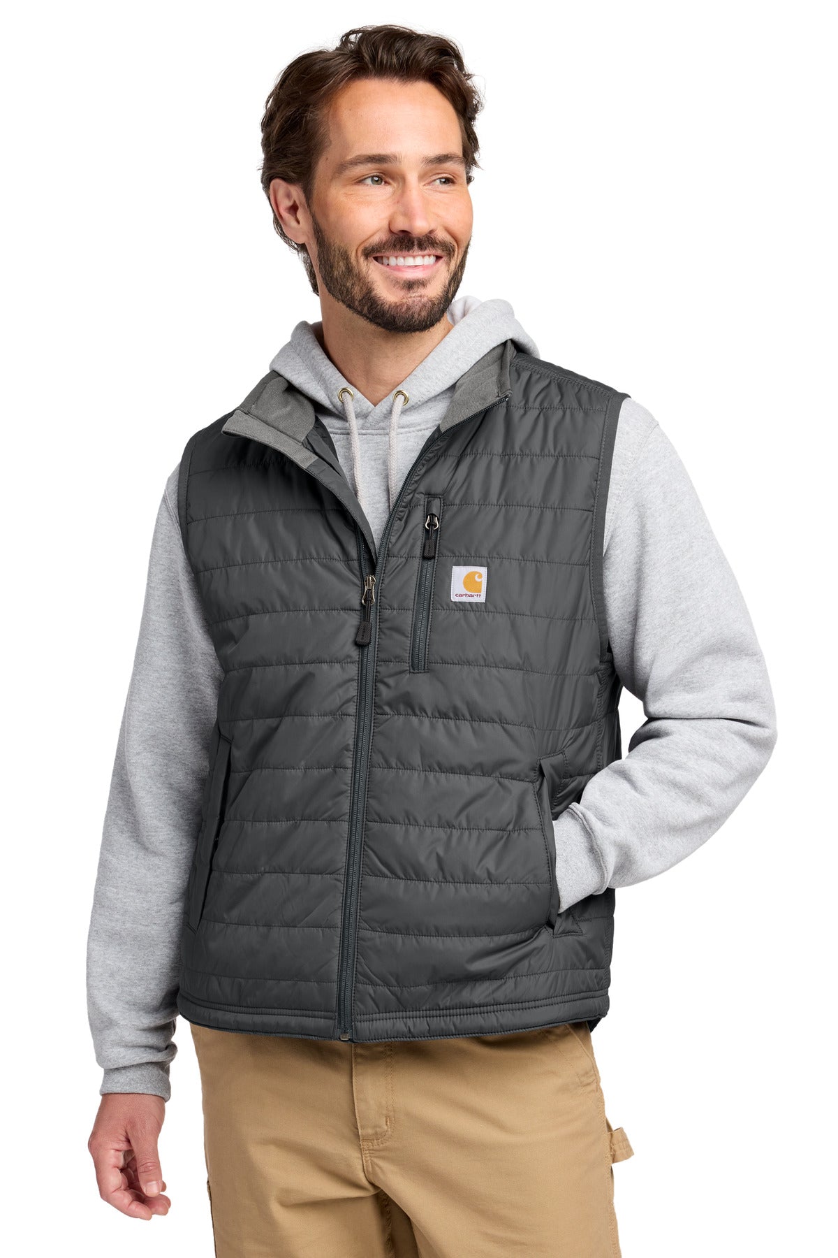 Custom Shadow Grey Gilliam Vest CT102286, personalized by SanCanDo Swag in Argyle, TX