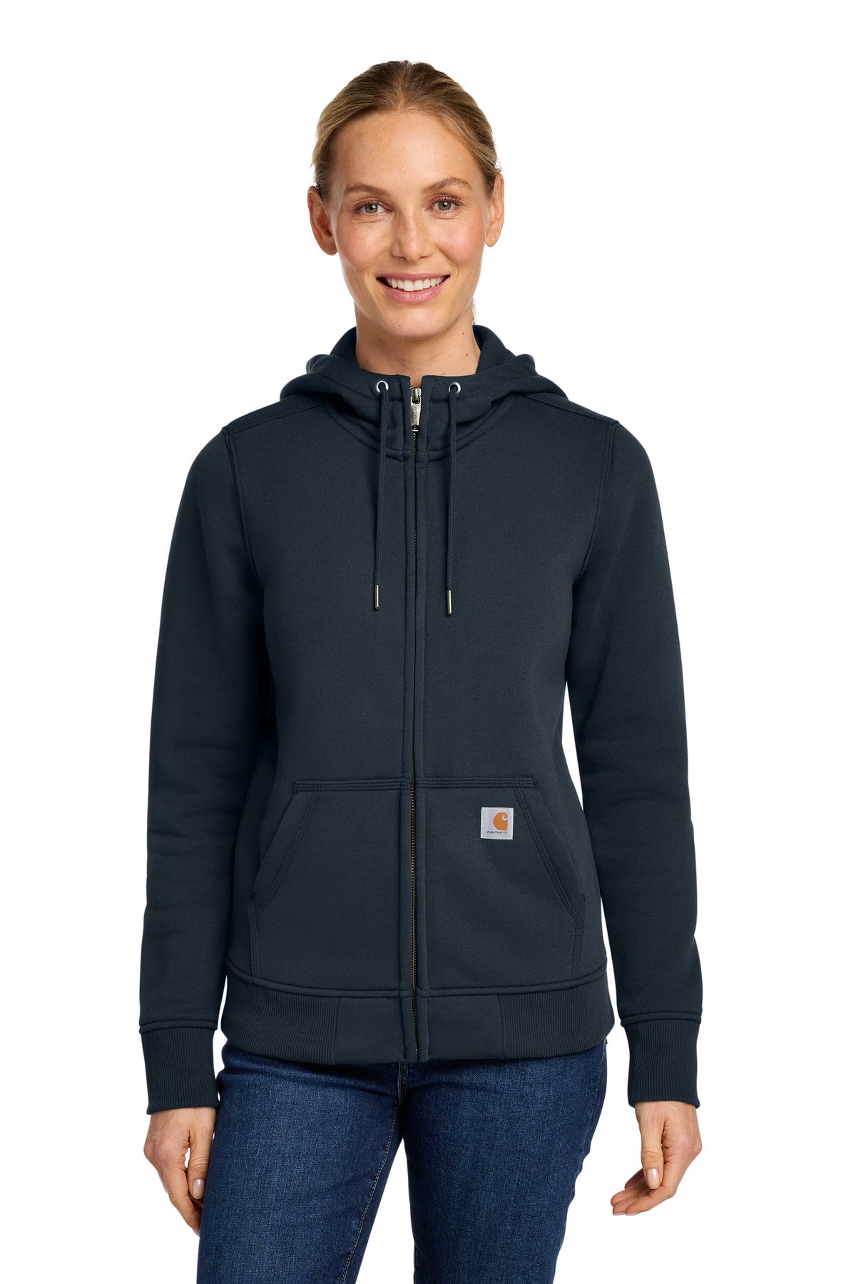 Custom Navy Women's Clarksburg Full-Zip Hoodie CT102788, personalized by SanCanDo Swag in Argyle, TX