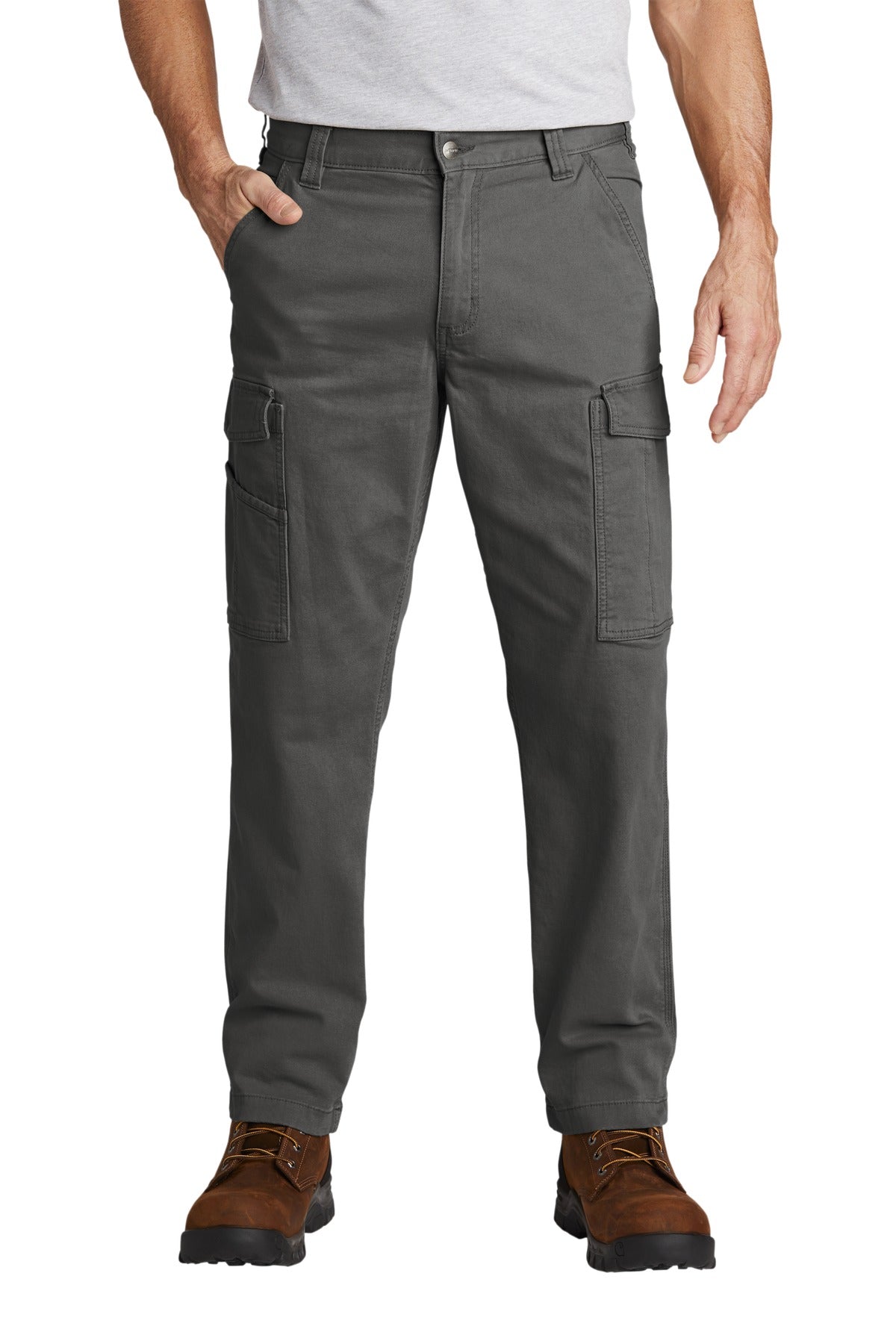 Custom Shadow Grey Rugged Flex Rigby Cargo Pant CT103574, personalized by SanCanDo Swag in Argyle, TX