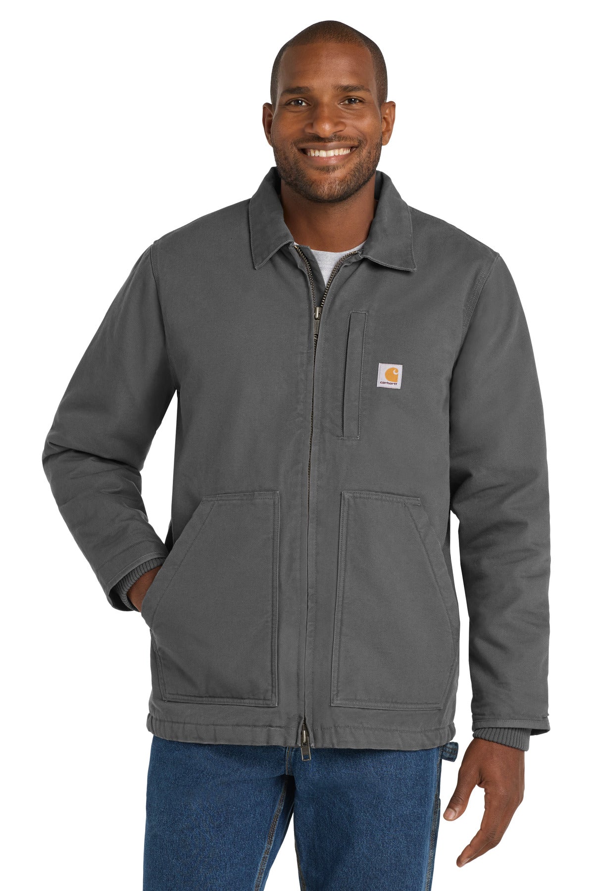 Custom Gravel Sherpa-Lined Coat CT104293, personalized by SanCanDo Swag in Argyle, TX