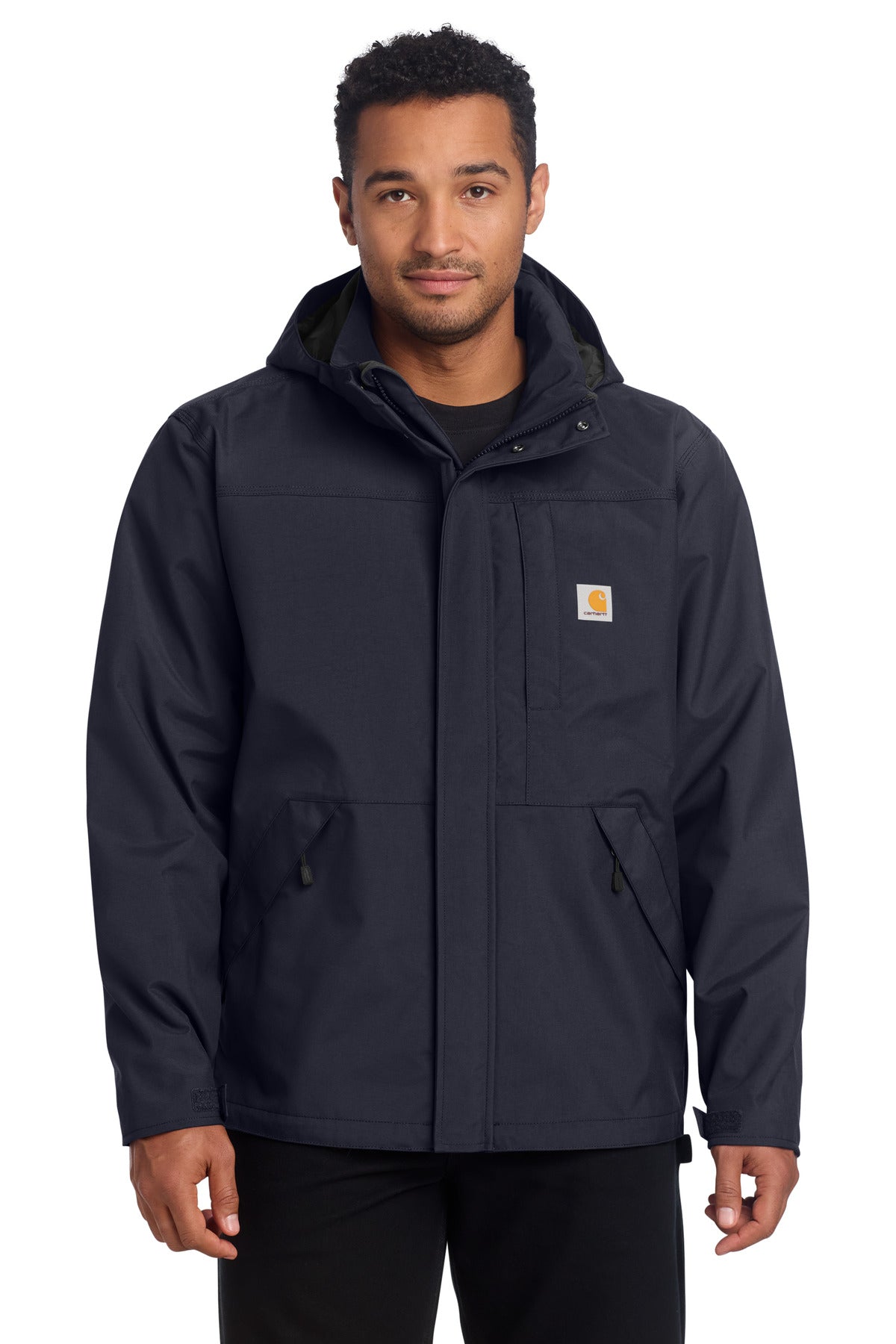 Custom Navy Storm Defender Shoreline Jacket CT104670, personalized by SanCanDo Swag in Argyle, TX