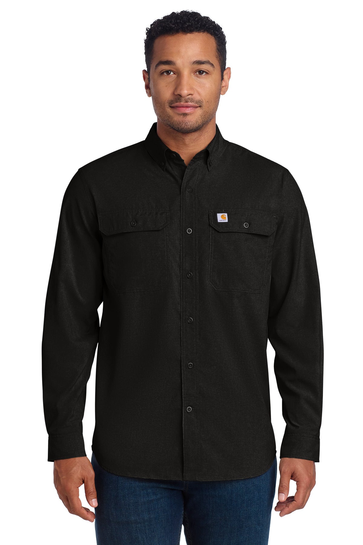 Custom Black Force Solid Long Sleeve Shirt CT105291, personalized by SanCanDo Swag in Argyle, TX