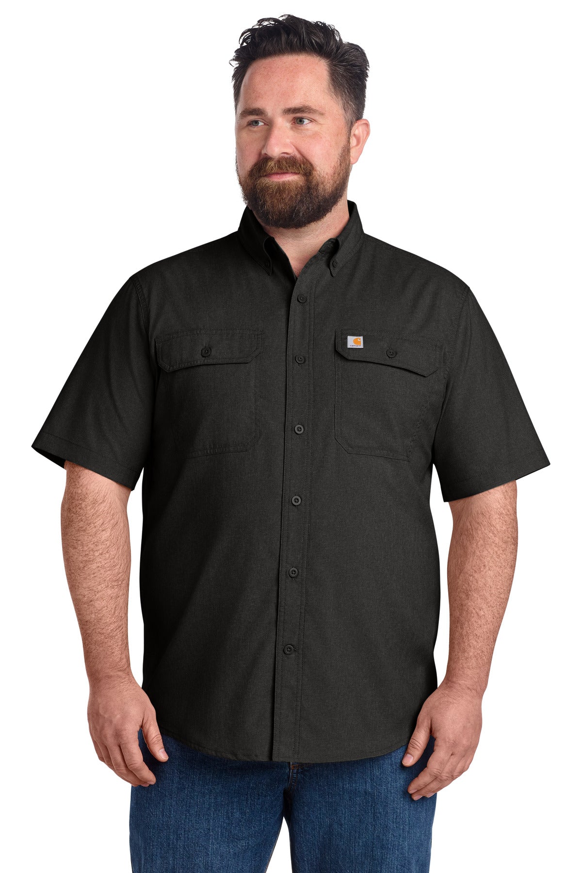 Custom Black Force Solid Short Sleeve Shirt CT105292, personalized by SanCanDo Swag in Argyle, TX