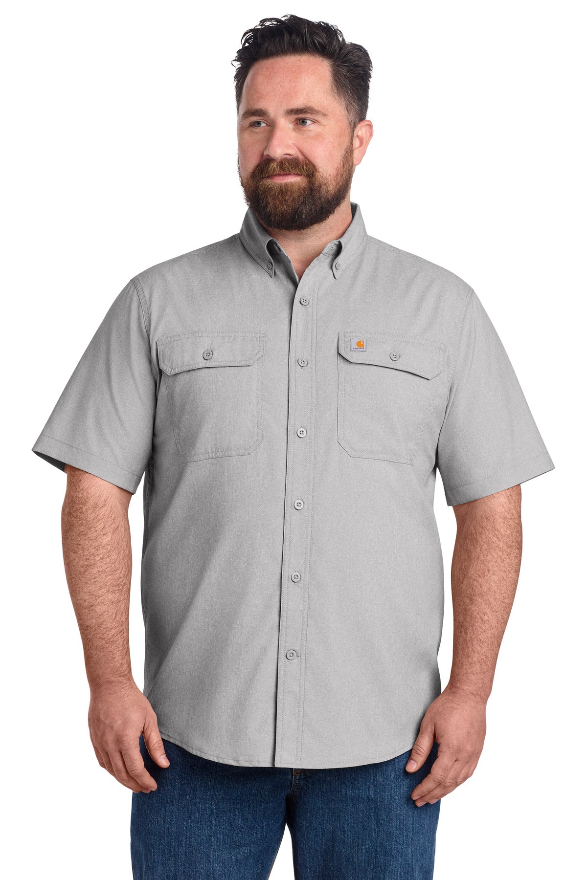 Custom Steel Force Solid Short Sleeve Shirt CT105292, personalized by SanCanDo Swag in Argyle, TX