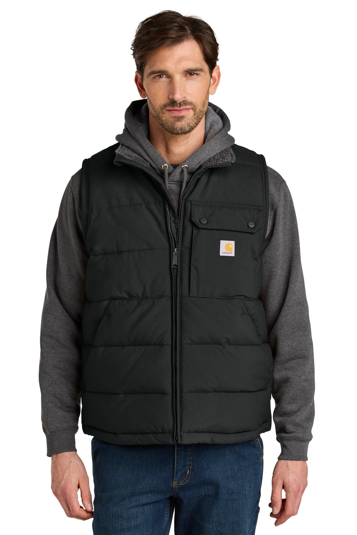 Custom Black Montana Insulated Vest CT105475, personalized by SanCanDo Swag in Argyle, TX