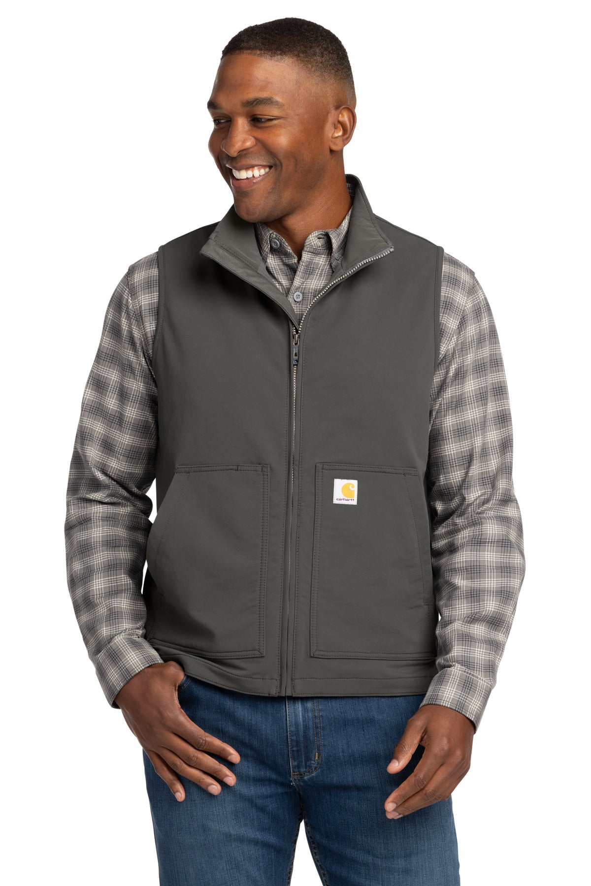 Custom Gravel Super Dux Soft Shell Vest CT105535, personalized by SanCanDo Swag in Argyle, TX