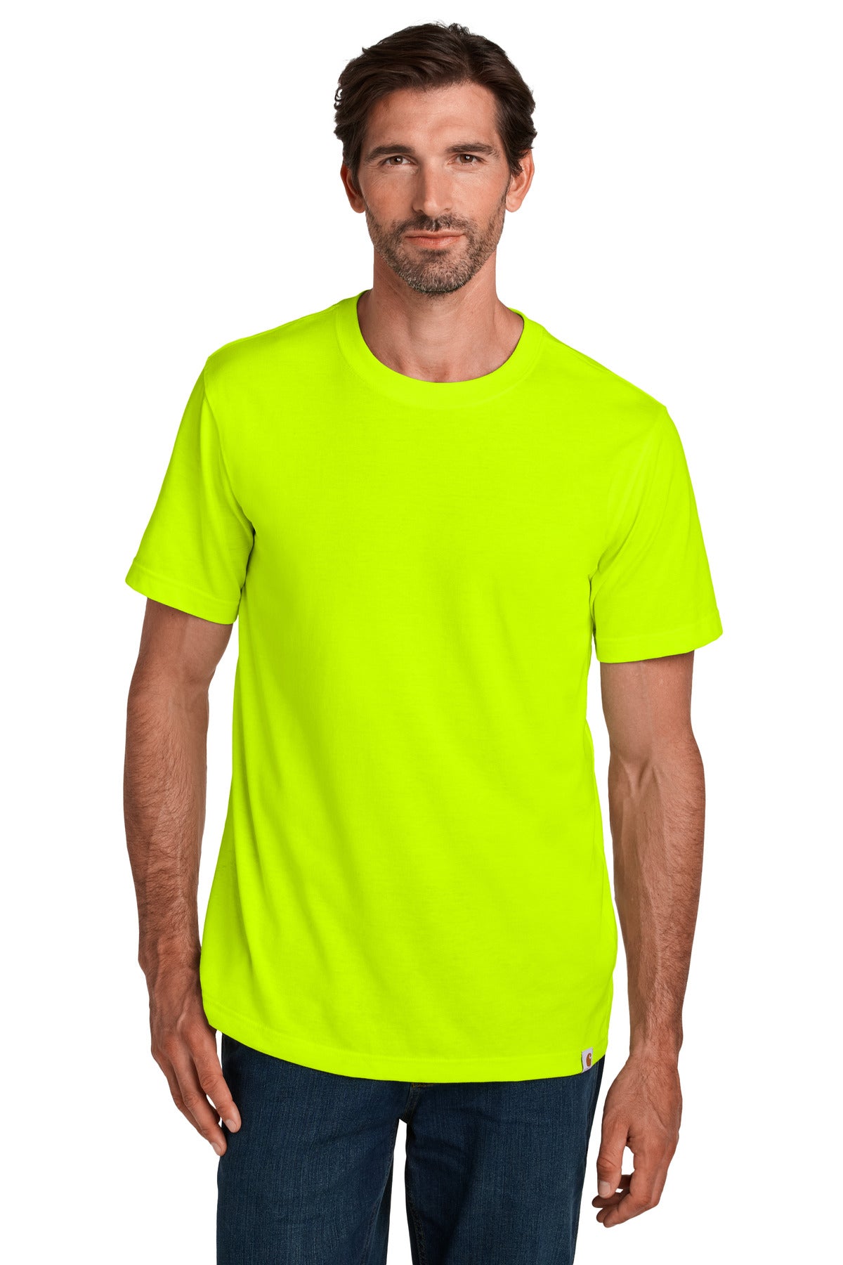 Custom Brite Lime Short Sleeve Tee CT106020, personalized by SanCanDo Swag in Argyle, TX