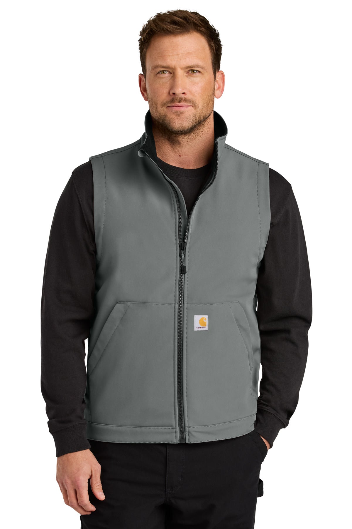 Custom Steel Rain Defender Soft Shell Vest CT106439, personalized by SanCanDo Swag in Argyle, TX