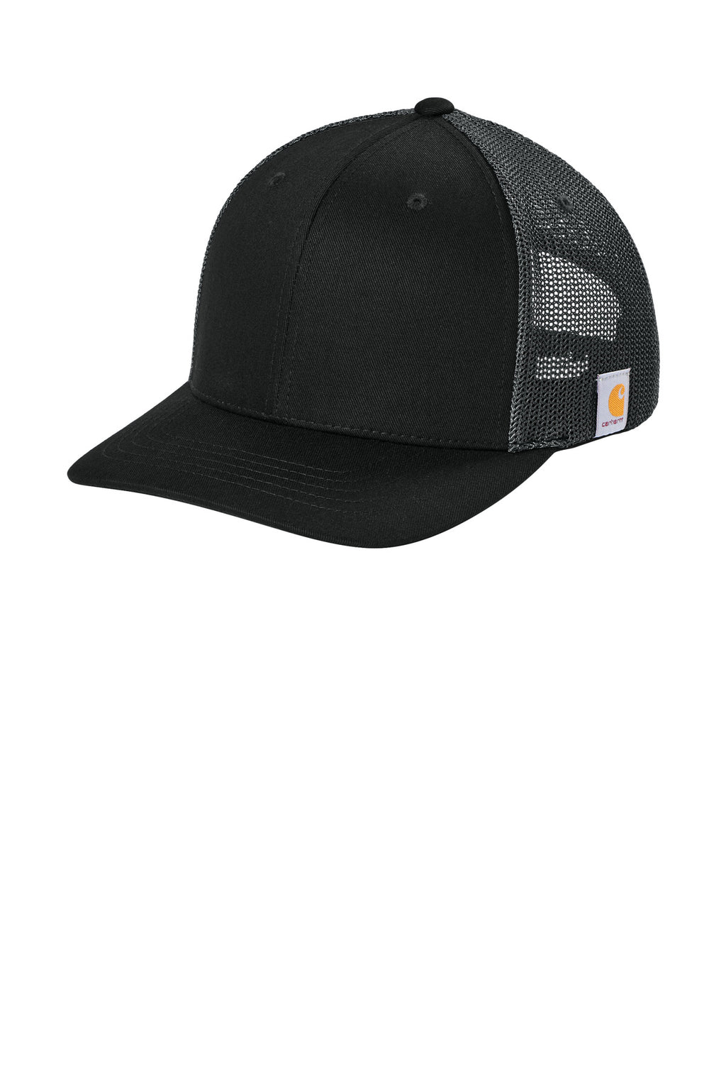 Custom Black/ Asphalt Grey Flexfit 110 Mesh Back Cap CT106577, personalized by SanCanDo Swag in Argyle, TX