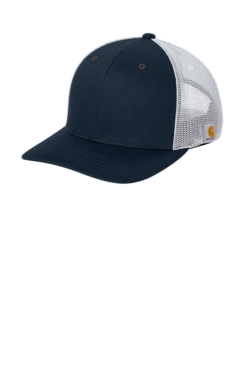 Custom Navy/ White Flexfit 110 Mesh Back Cap CT106577, personalized by SanCanDo Swag in Argyle, TX