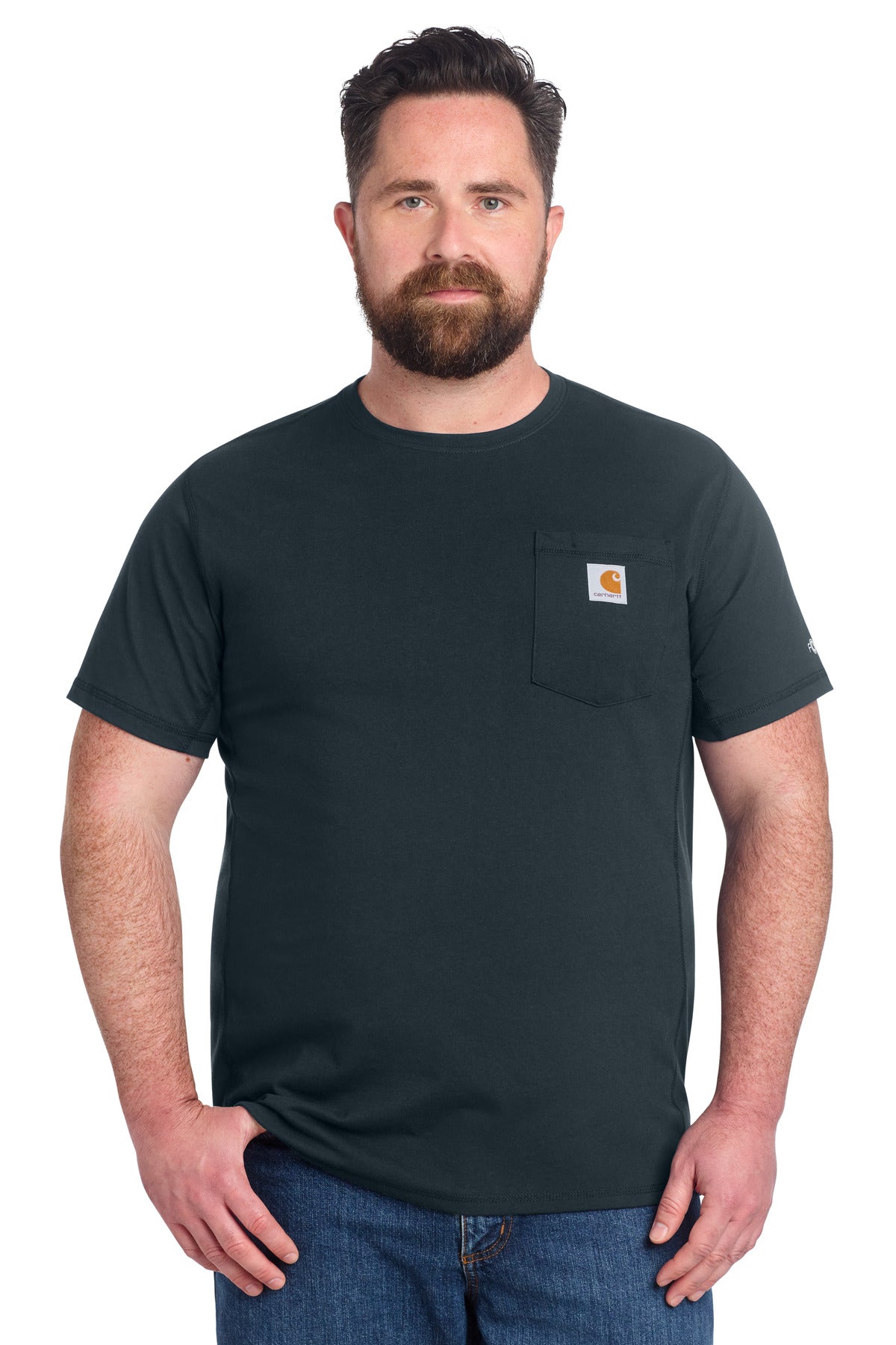 Custom Navy Force Short Sleeve Pocket Tee CT106652, personalized by SanCanDo Swag in Argyle, TX