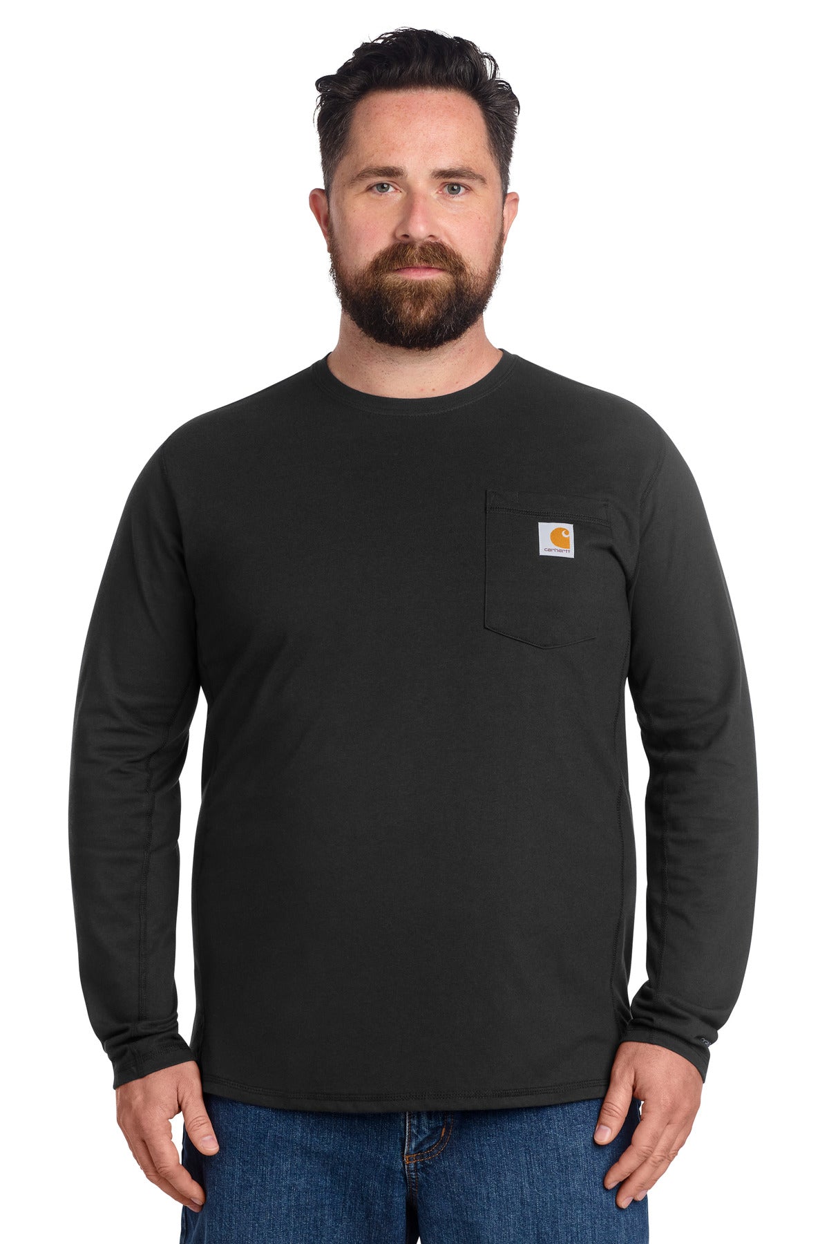 Custom Black Force Long Sleeve Pocket Tee CT106656, personalized by SanCanDo Swag in Argyle, TX