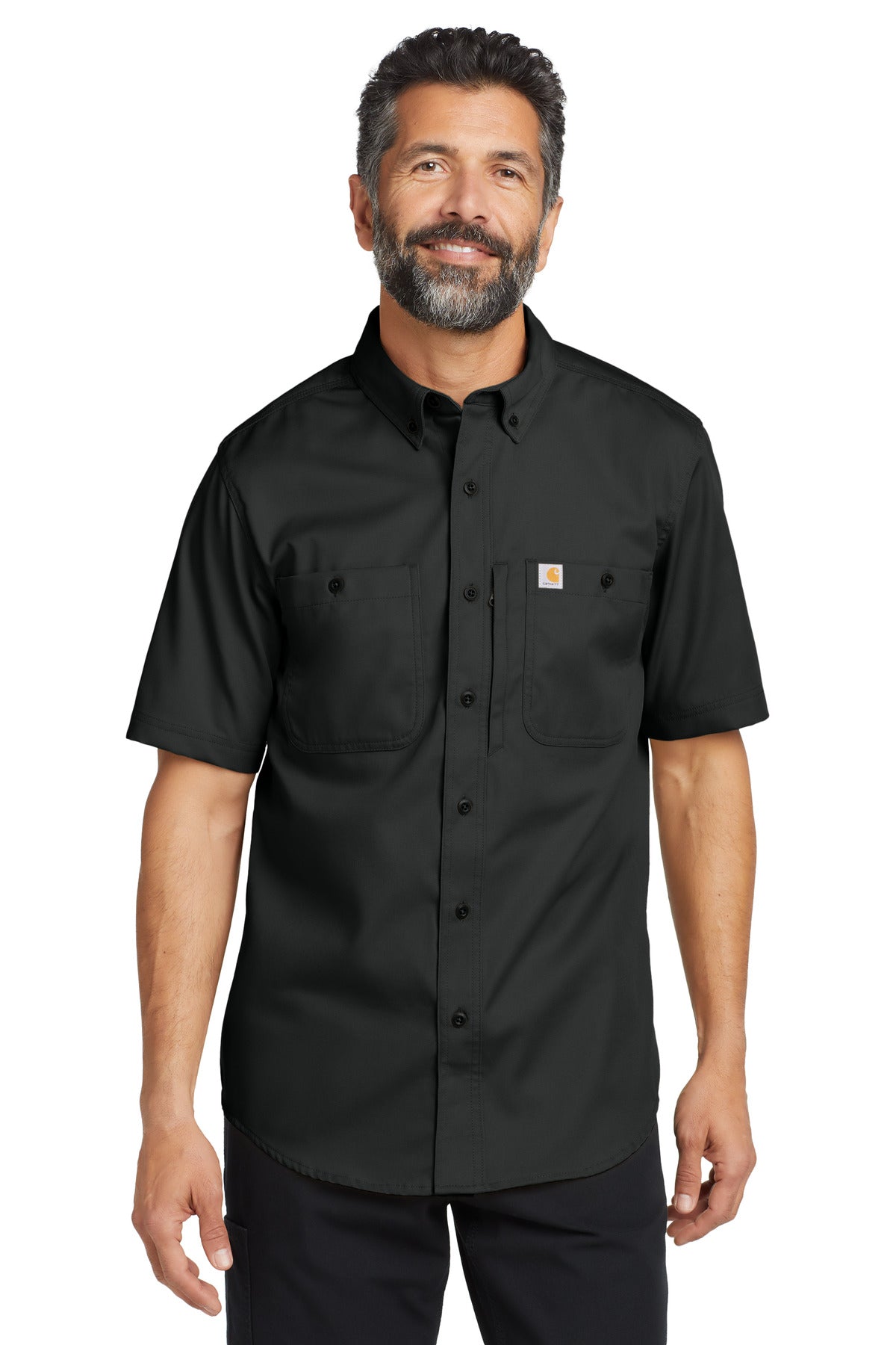 Custom Black ProfessionalSeries Short Sleeve Shirt CT106688, personalized by SanCanDo Swag in Argyle, TX