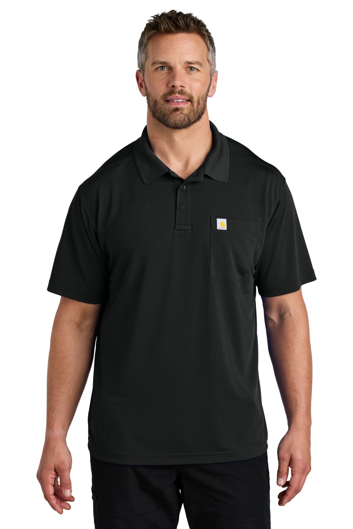 Custom Black Force Snag-Resistant Pocket Polo CT106880, personalized by SanCanDo Swag in Argyle, TX