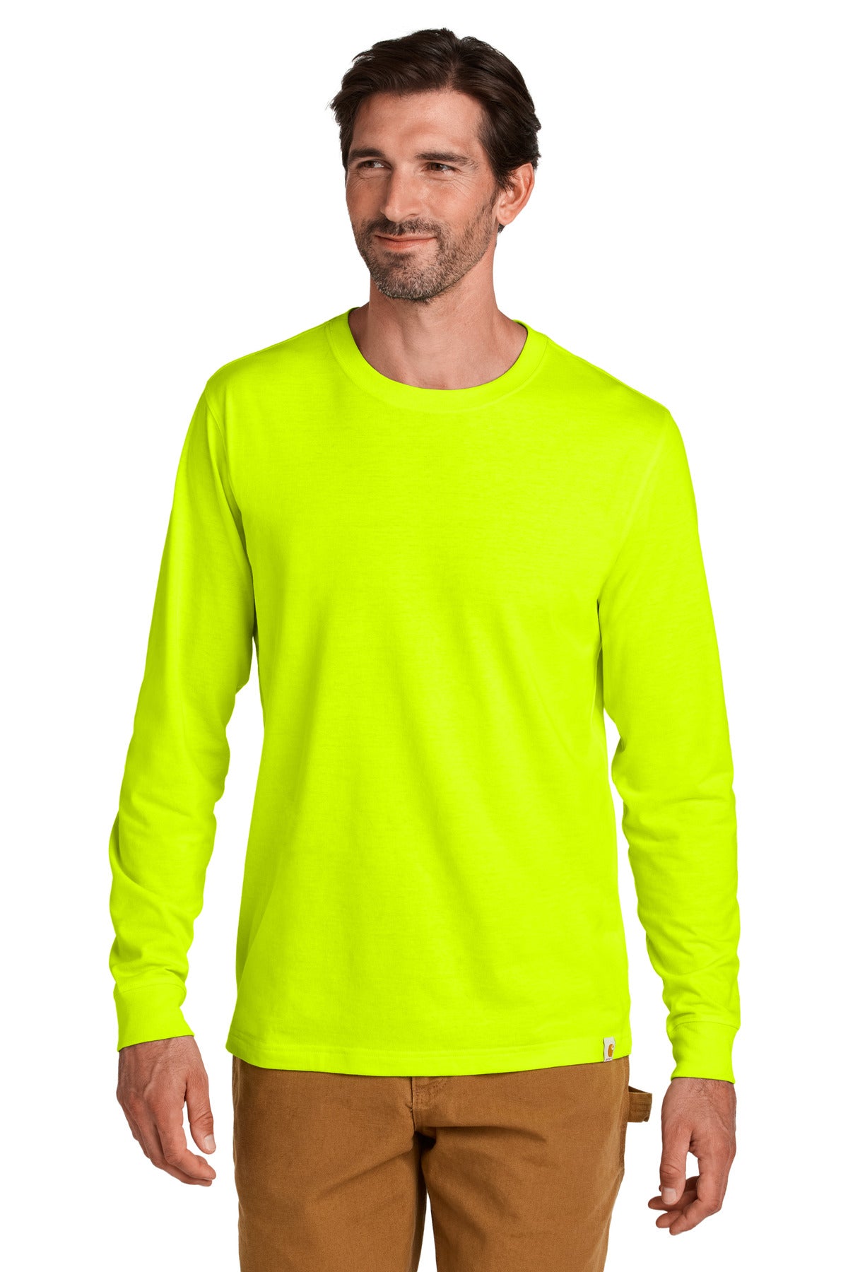 Custom Brite Lime Long Sleeve Tee CT106921, personalized by SanCanDo Swag in Argyle, TX