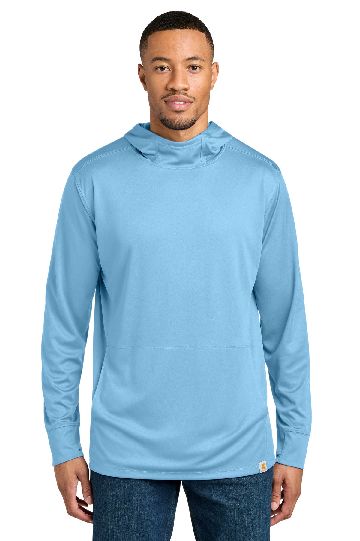 Custom Fresh Water Blue Force Sun Defender Long Sleeve Hooded Tee CT106923, personalized by SanCanDo Swag in Argyle, TX