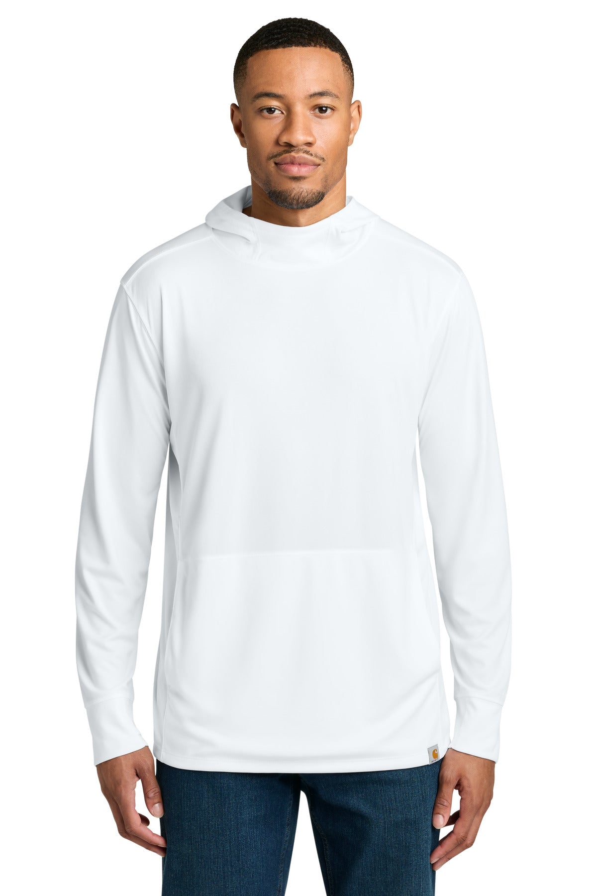 Custom White Force Sun Defender Long Sleeve Hooded Tee CT106923, personalized by SanCanDo Swag in Argyle, TX