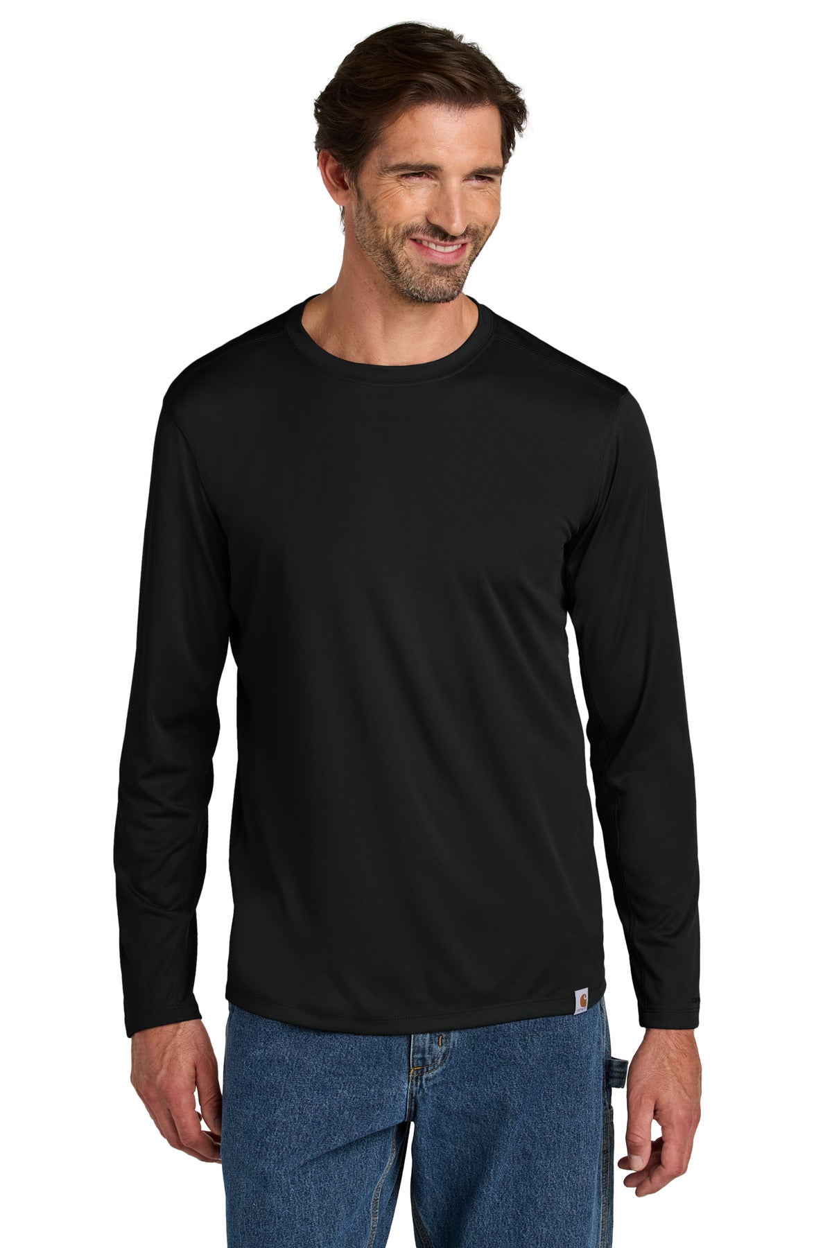 Custom Black Force Sun Defender Long Sleeve Tee CT106972, personalized by SanCanDo Swag in Argyle, TX