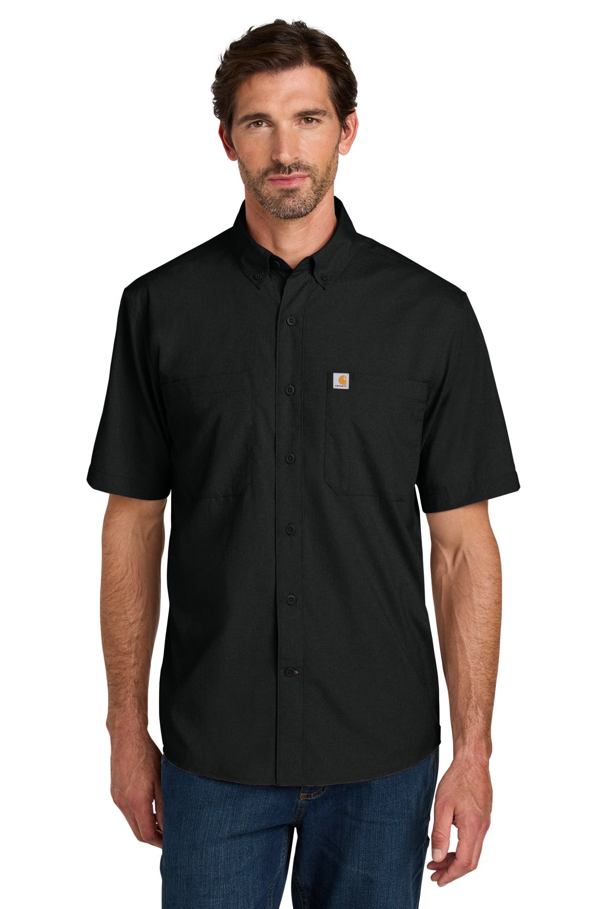 Custom Black Force Sun Defender Short Sleeve Shirt CT107107, personalized by SanCanDo Swag in Argyle, TX