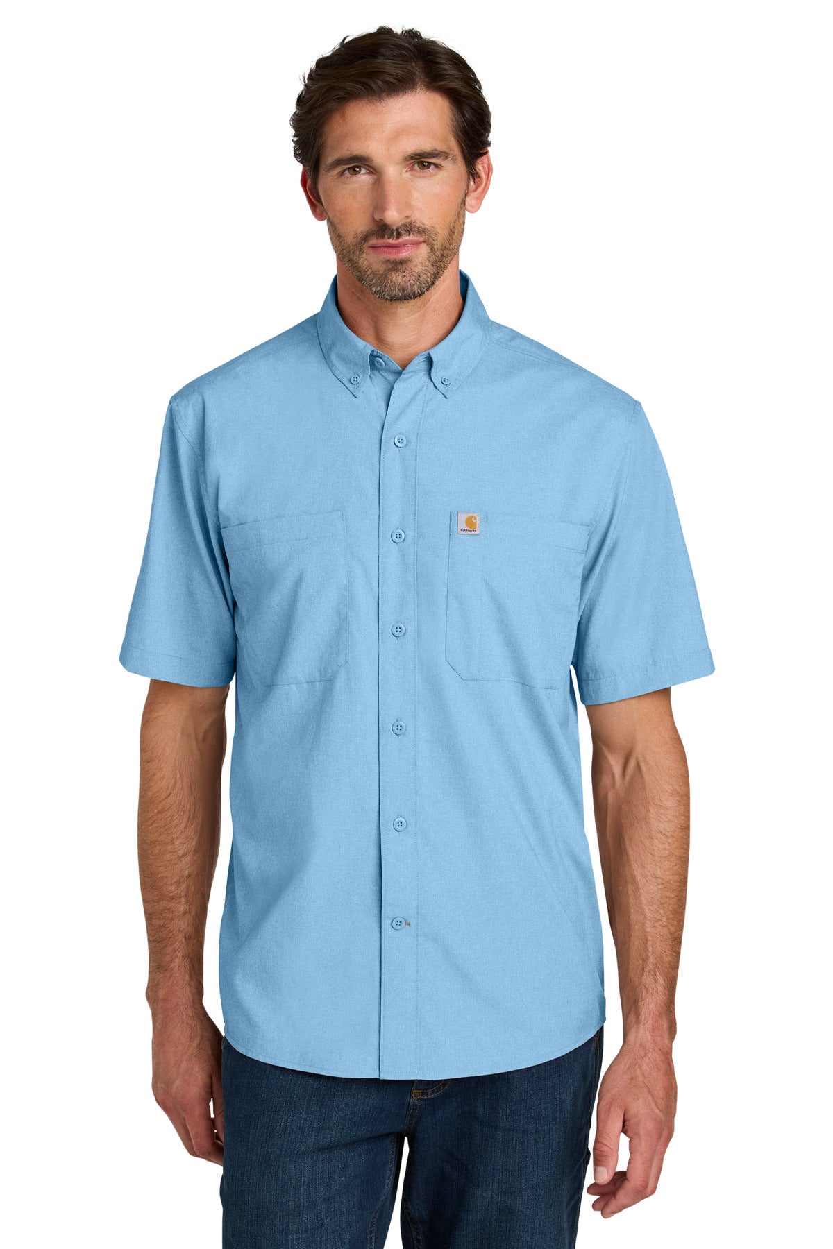 Custom Fresh Water Blue Force Sun Defender Short Sleeve Shirt CT107107, personalized by SanCanDo Swag in Argyle, TX