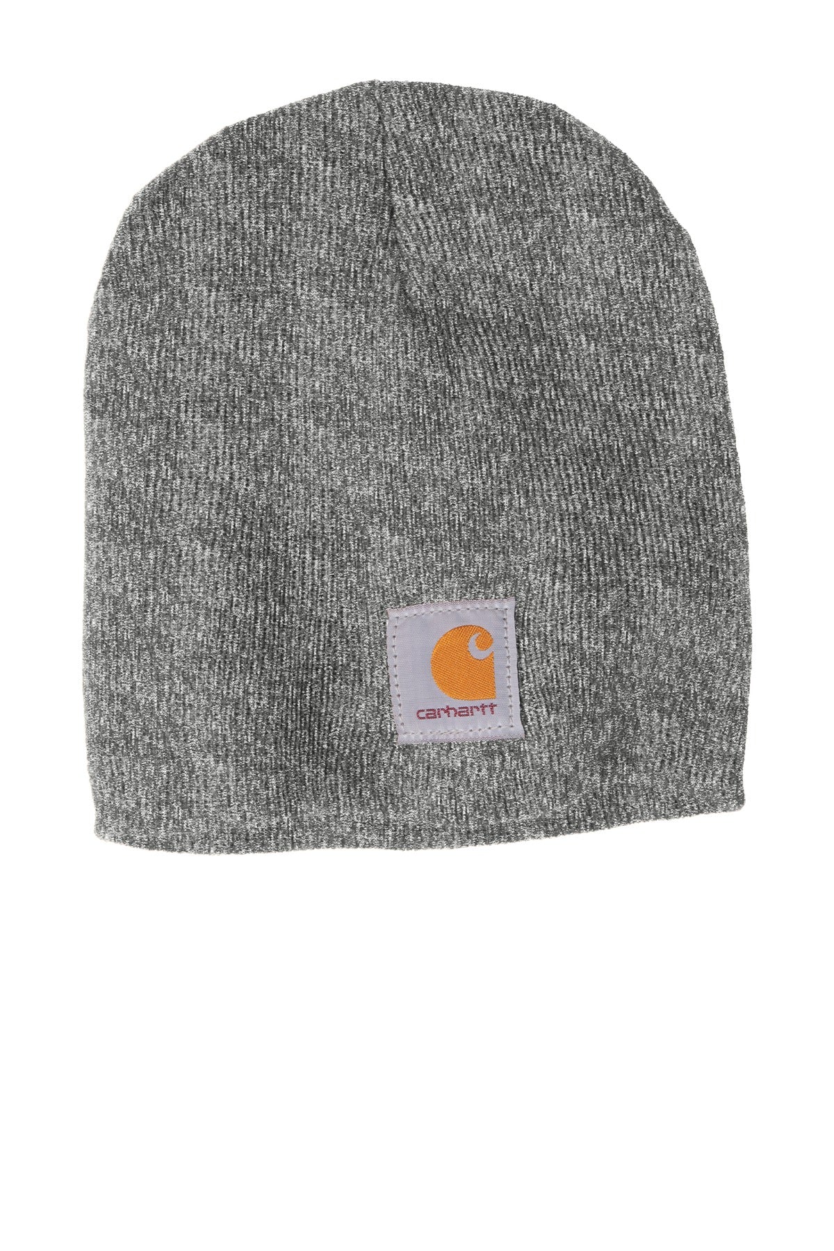 Custom Heather Grey/ Coal Heather Acrylic Knit Hat CTA205, personalized by SanCanDo Swag in Argyle, TX