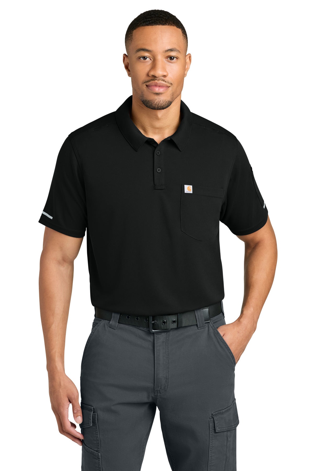 Custom Black FLD & RSCU Polo CTC16119, personalized by SanCanDo Swag in Argyle, TX
