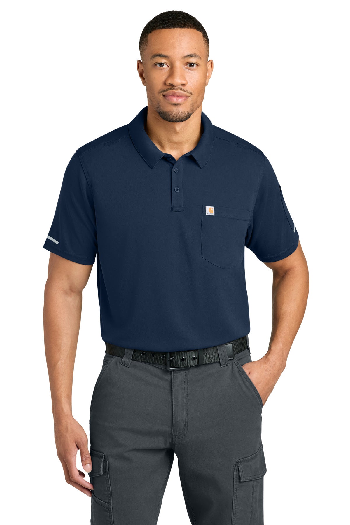 Custom Dark Navy FLD & RSCU Polo CTC16119, personalized by SanCanDo Swag in Argyle, TX