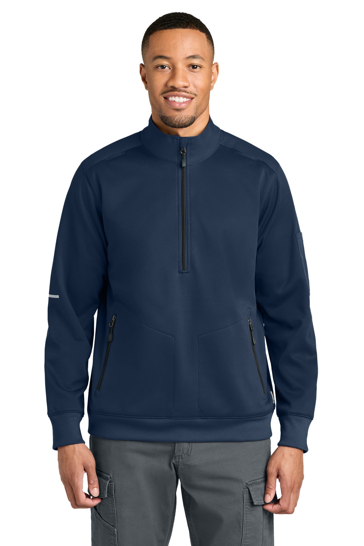 Custom Dark Navy FLD & RSCU 1/2-Zip Mid-Layer CTC86912, personalized by SanCanDo Swag in Argyle, TX