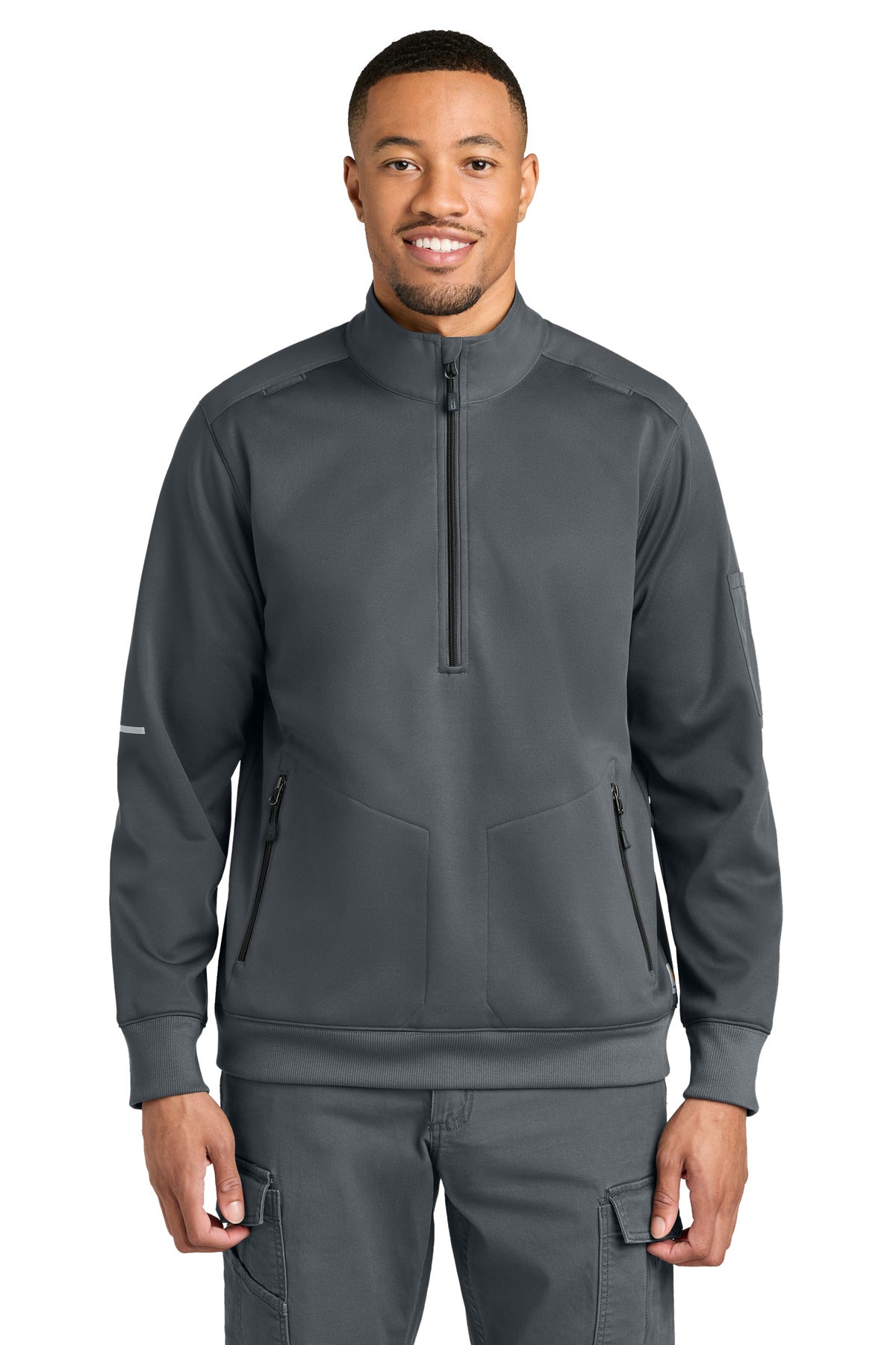 Custom Pewter FLD & RSCU 1/2-Zip Mid-Layer CTC86912, personalized by SanCanDo Swag in Argyle, TX