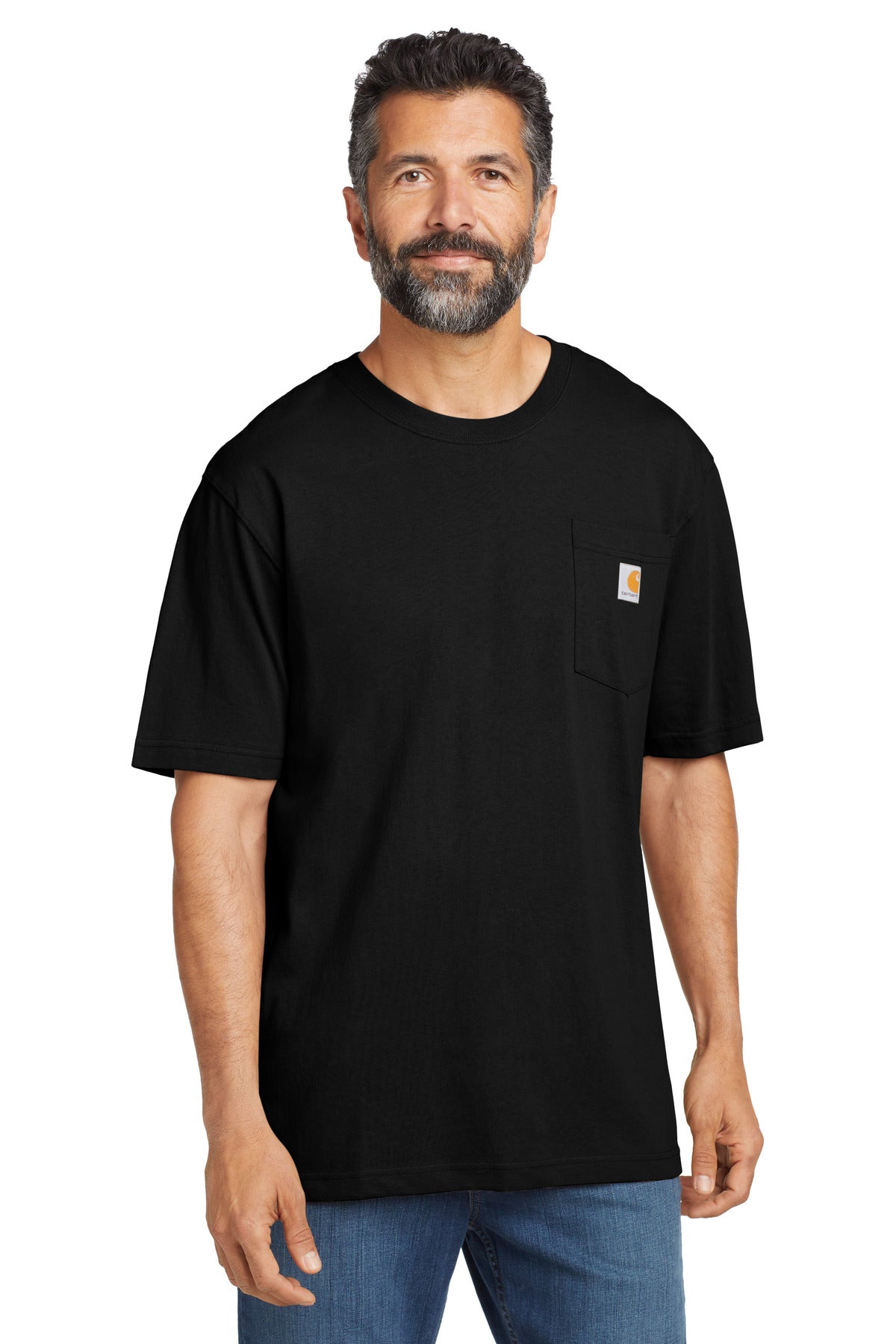 Custom Black Workwear Pocket Short Sleeve Tee CTK87, personalized by SanCanDo Swag in Argyle, TX