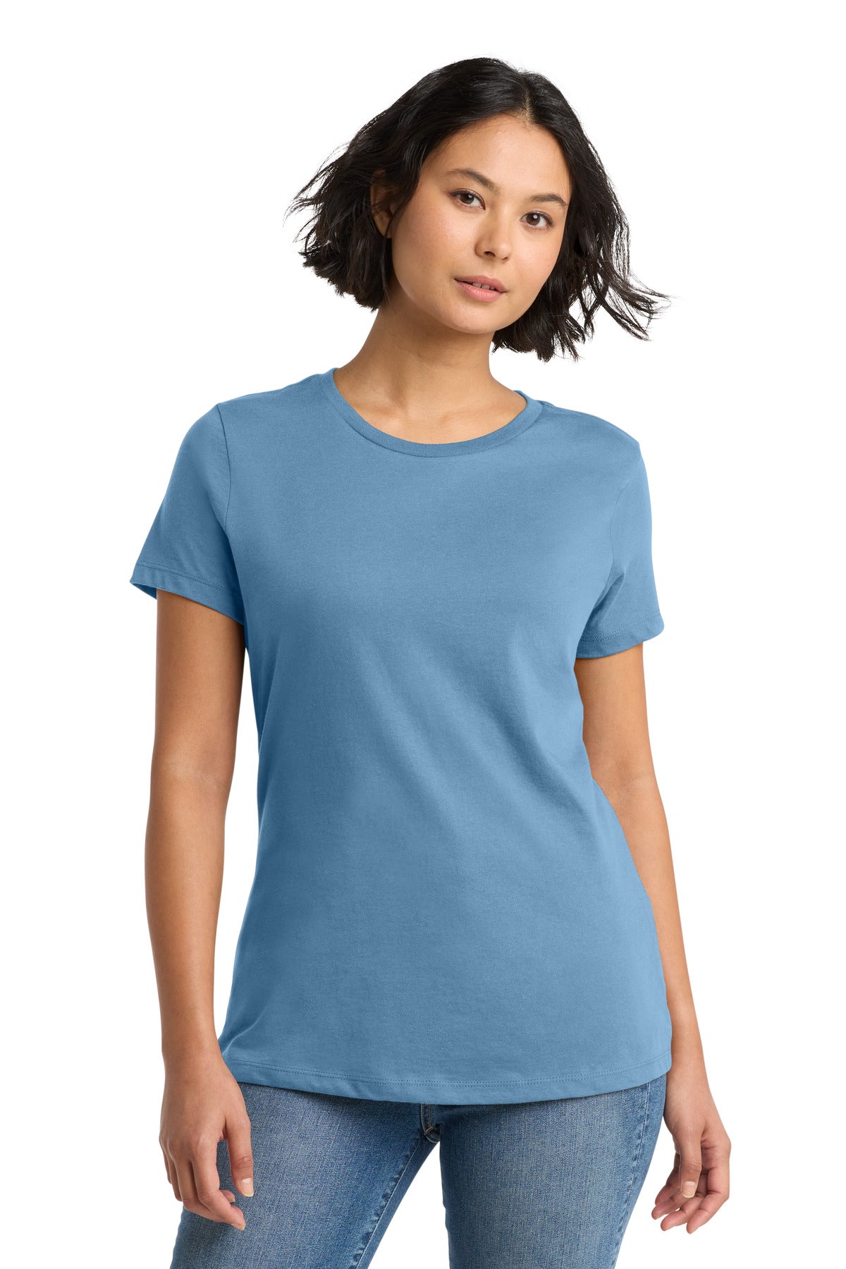 Custom Tundra Blue Women's Perfect WeightTee DM104L, personalized by SanCanDo Swag in Argyle, TX