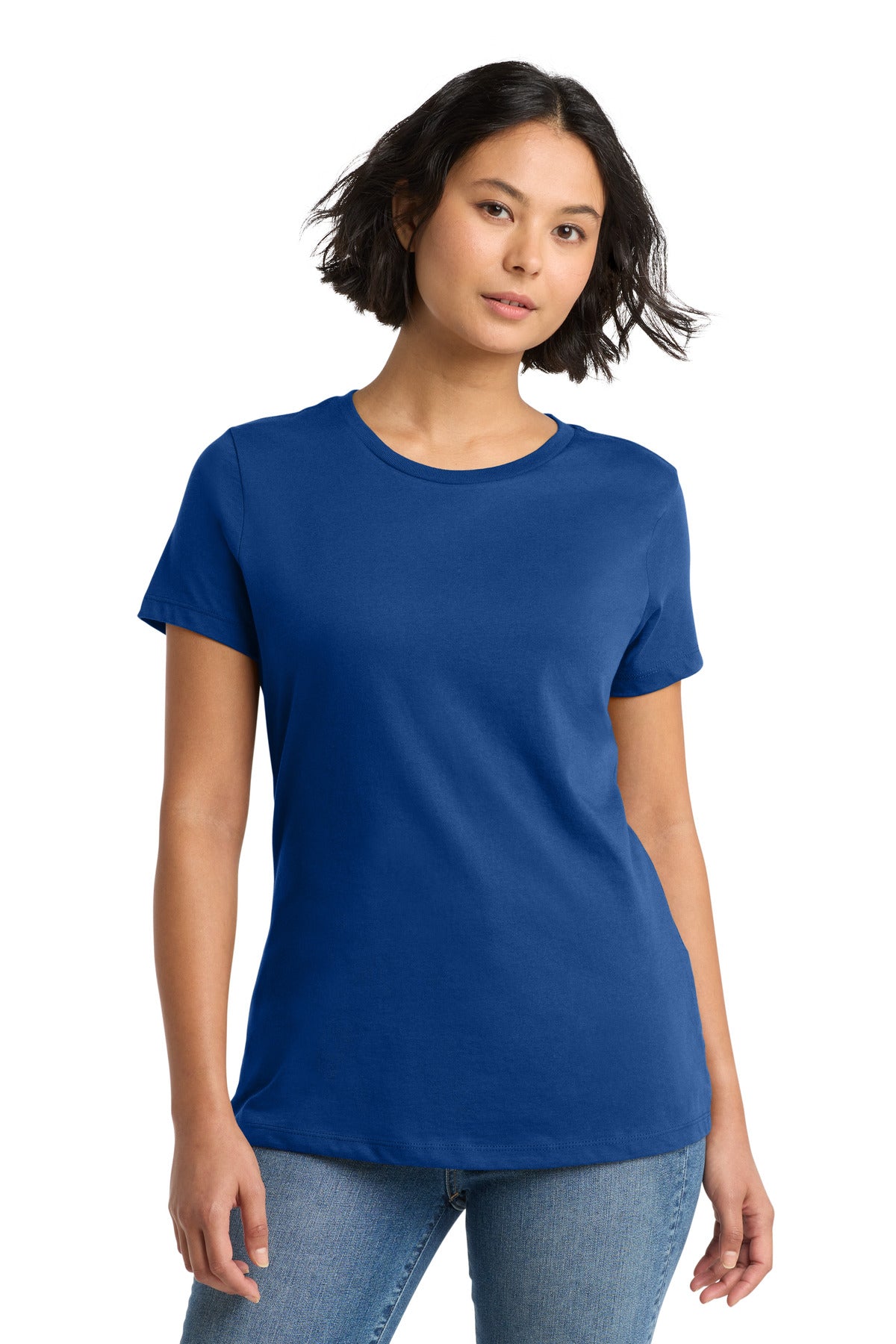 Custom Deep Royal Women's Perfect WeightTee DM104L, personalized by SanCanDo Swag in Argyle, TX