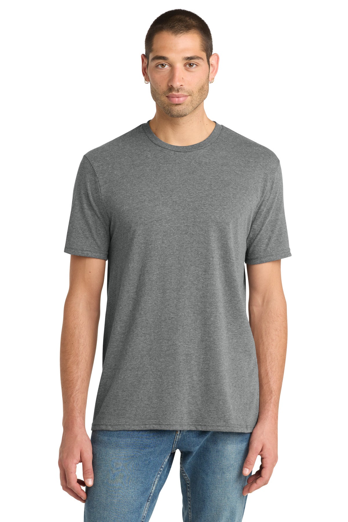 Custom Grey Frost Perfect Blend CVC Tee DM108, personalized by SanCanDo Swag in Argyle, TX