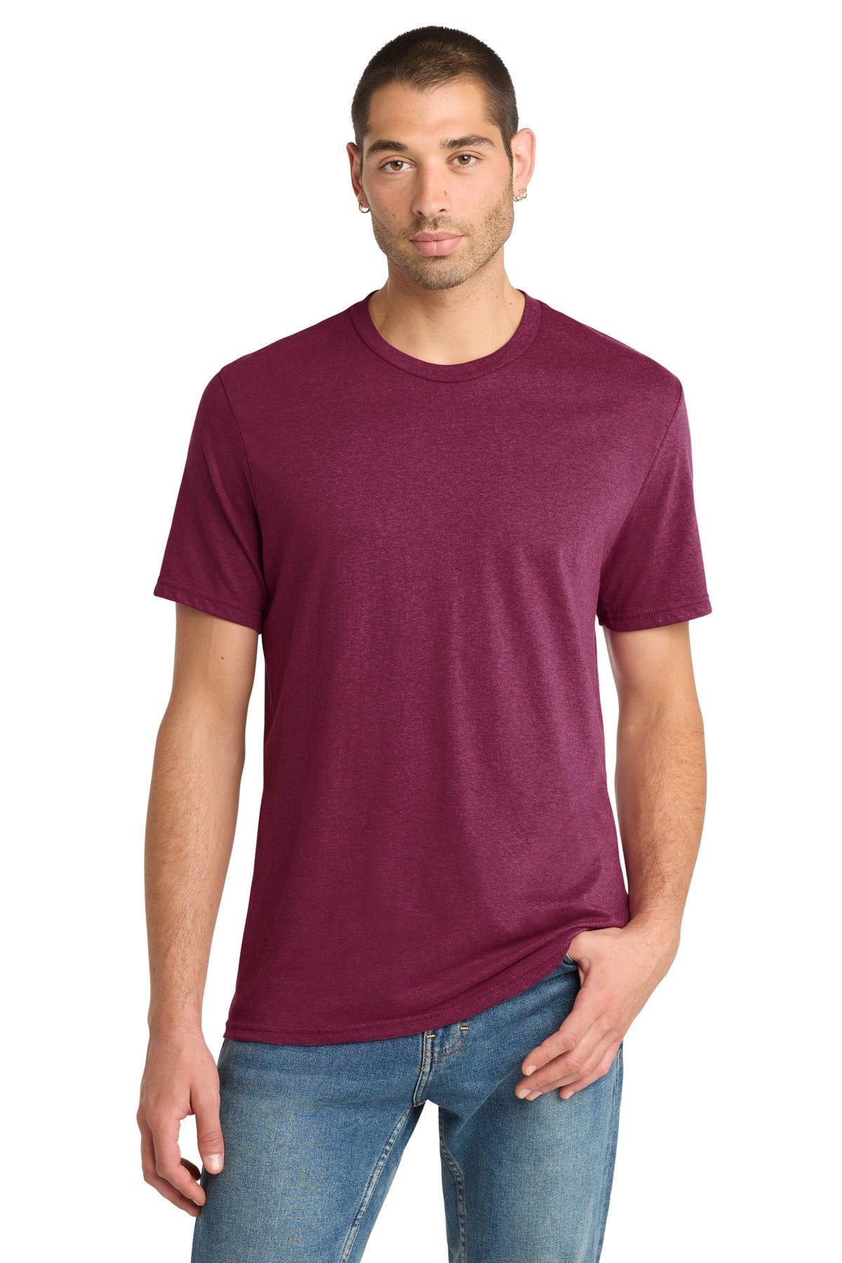 Custom Raspberry Fleck Perfect Blend CVC Tee DM108, personalized by SanCanDo Swag in Argyle, TX