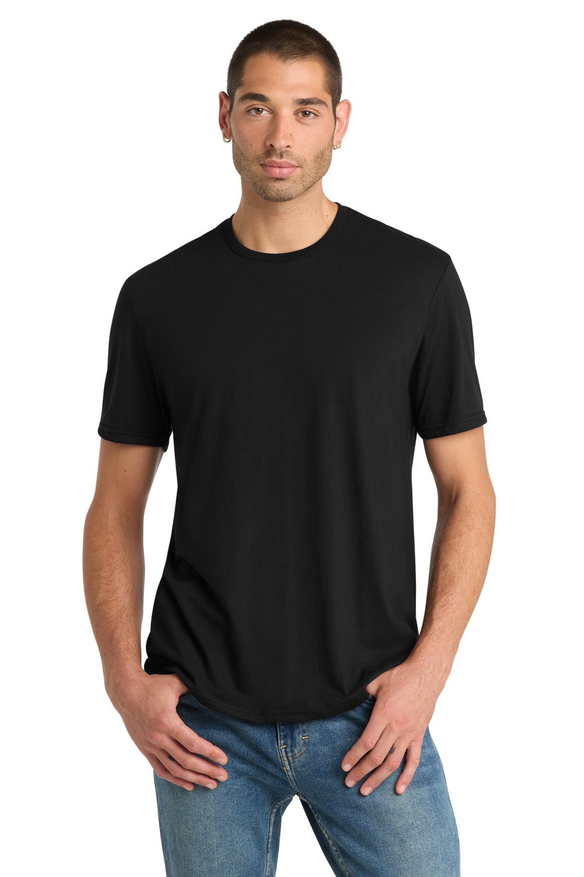 Custom Black Perfect Blend CVC Tee DM108, personalized by SanCanDo Swag in Argyle, TX