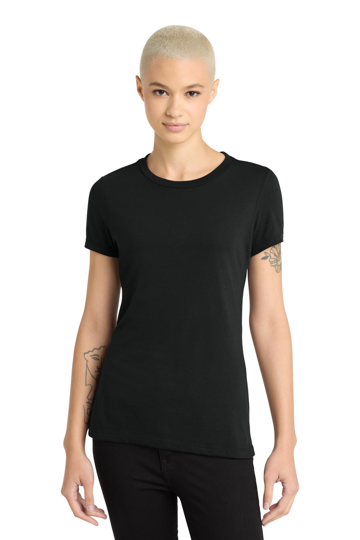 Custom Black Women's Perfect Blend CVC Tee DM108L, personalized by SanCanDo Swag in Argyle, TX