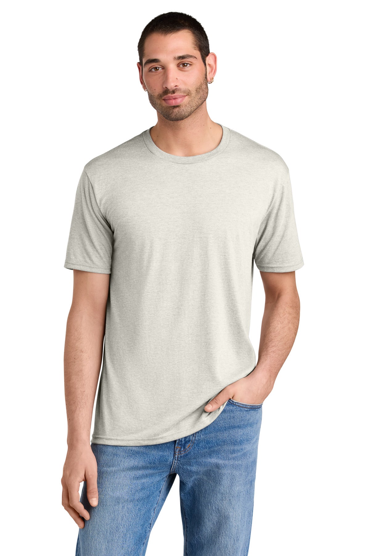 Custom Oatmeal Heather Perfect TriTee DM130, personalized by SanCanDo Swag in Argyle, TX