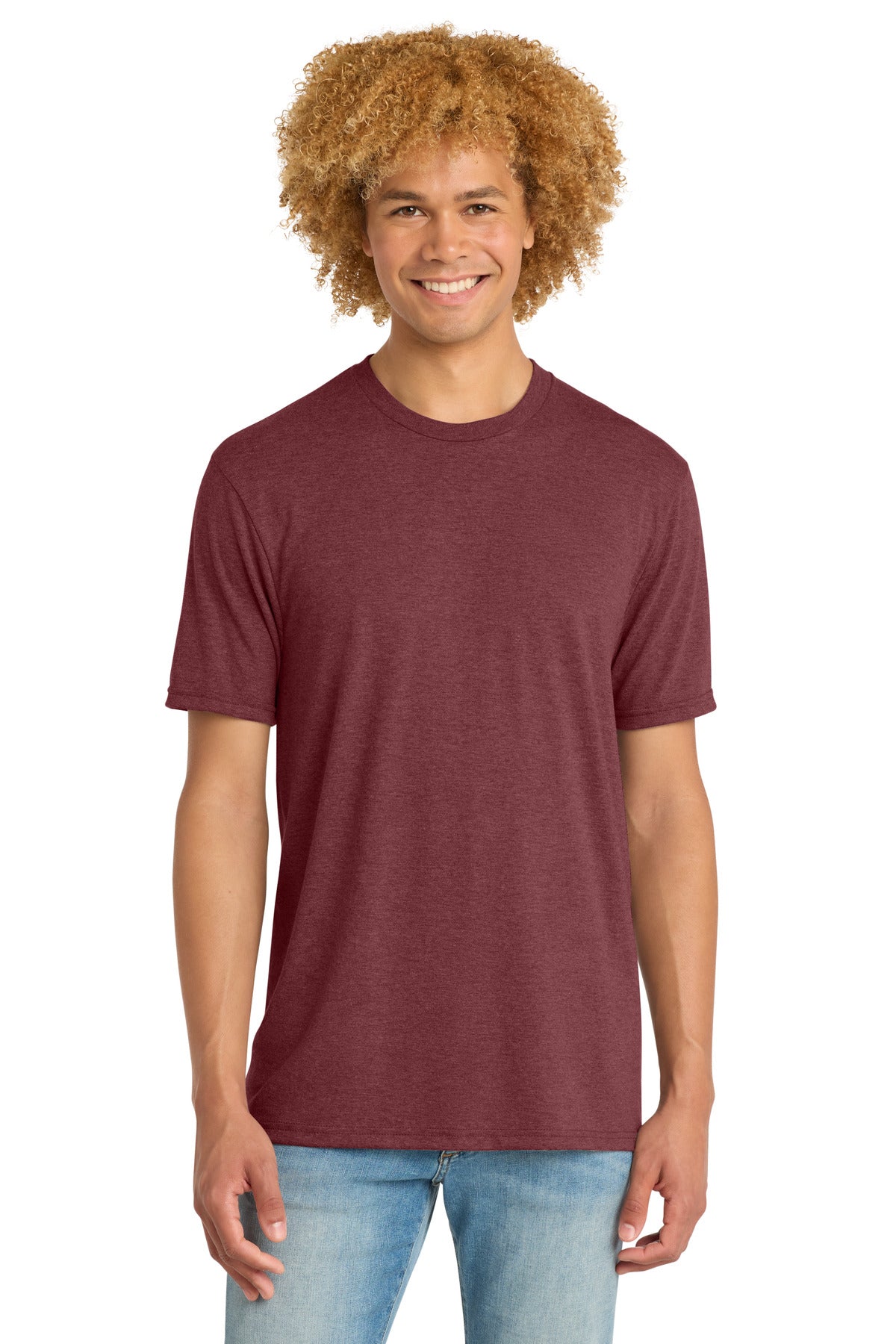 Custom Maroon Frost Perfect Tri DTG Tee DM130DTG, personalized by SanCanDo Swag in Argyle, TX