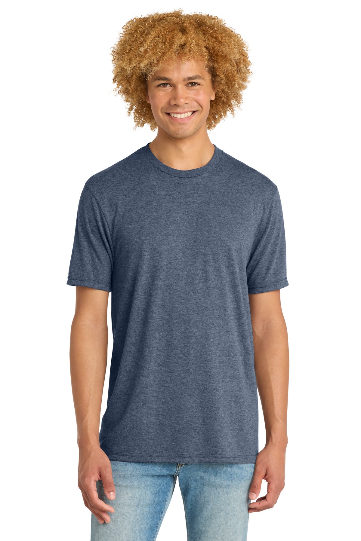 Custom Navy Frost Perfect Tri DTG Tee DM130DTG, personalized by SanCanDo Swag in Argyle, TX