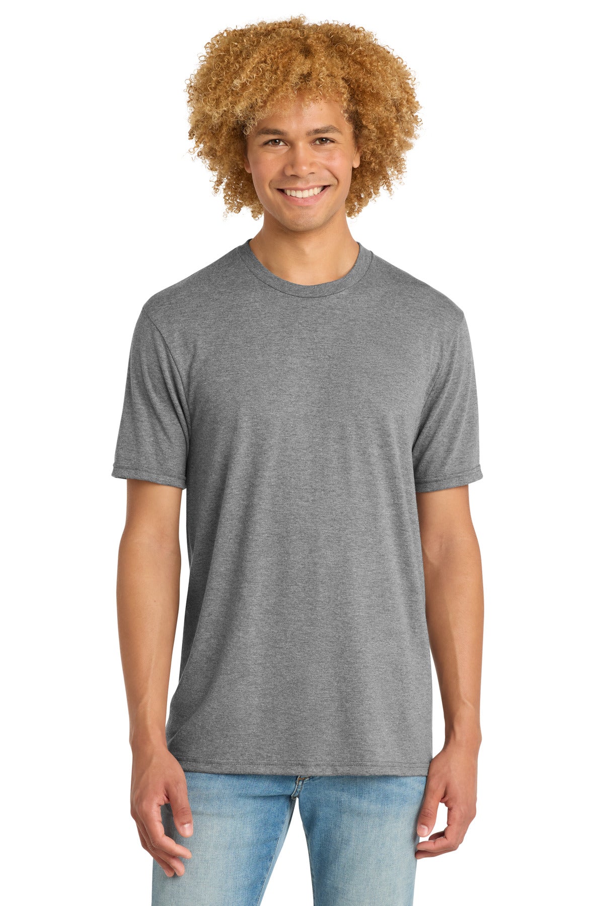 Custom Grey Frost Perfect Tri DTG Tee DM130DTG, personalized by SanCanDo Swag in Argyle, TX