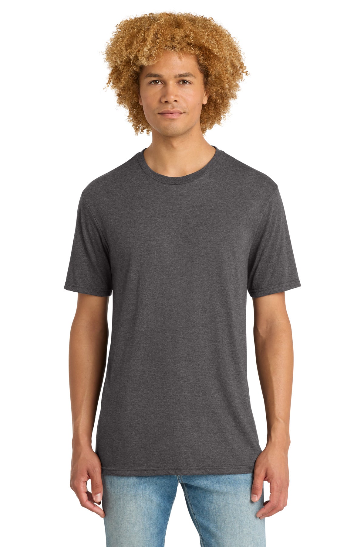 Custom Heathered Charcoal Perfect Tri DTG Tee DM130DTG, personalized by SanCanDo Swag in Argyle, TX
